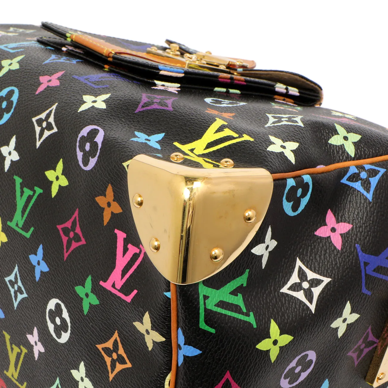 Louis Vuitton Black Monogram Multicolor Speedy 30