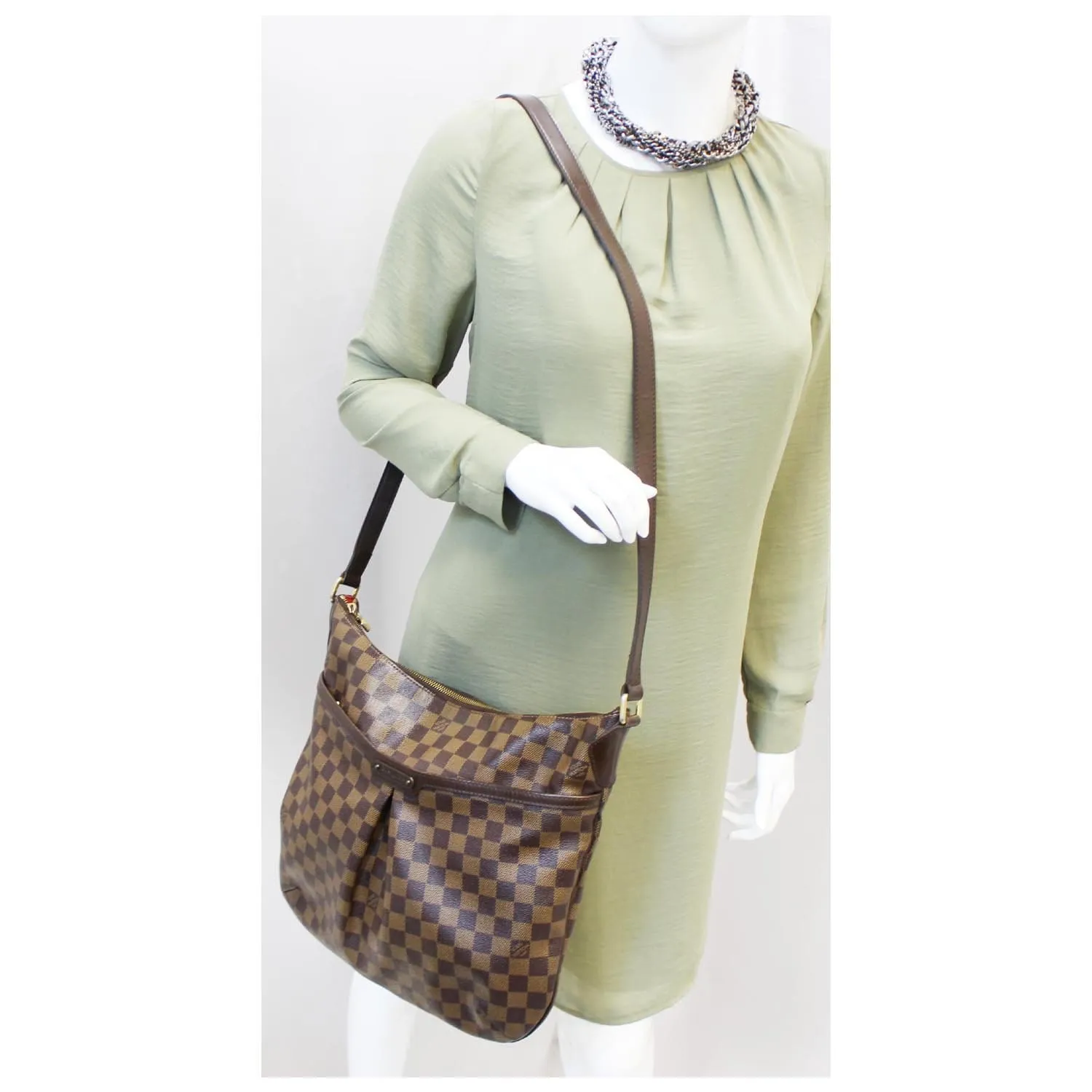 Louis Vuitton Bloomsbury GM Damier Ebene Shoulder Crossbody Bag