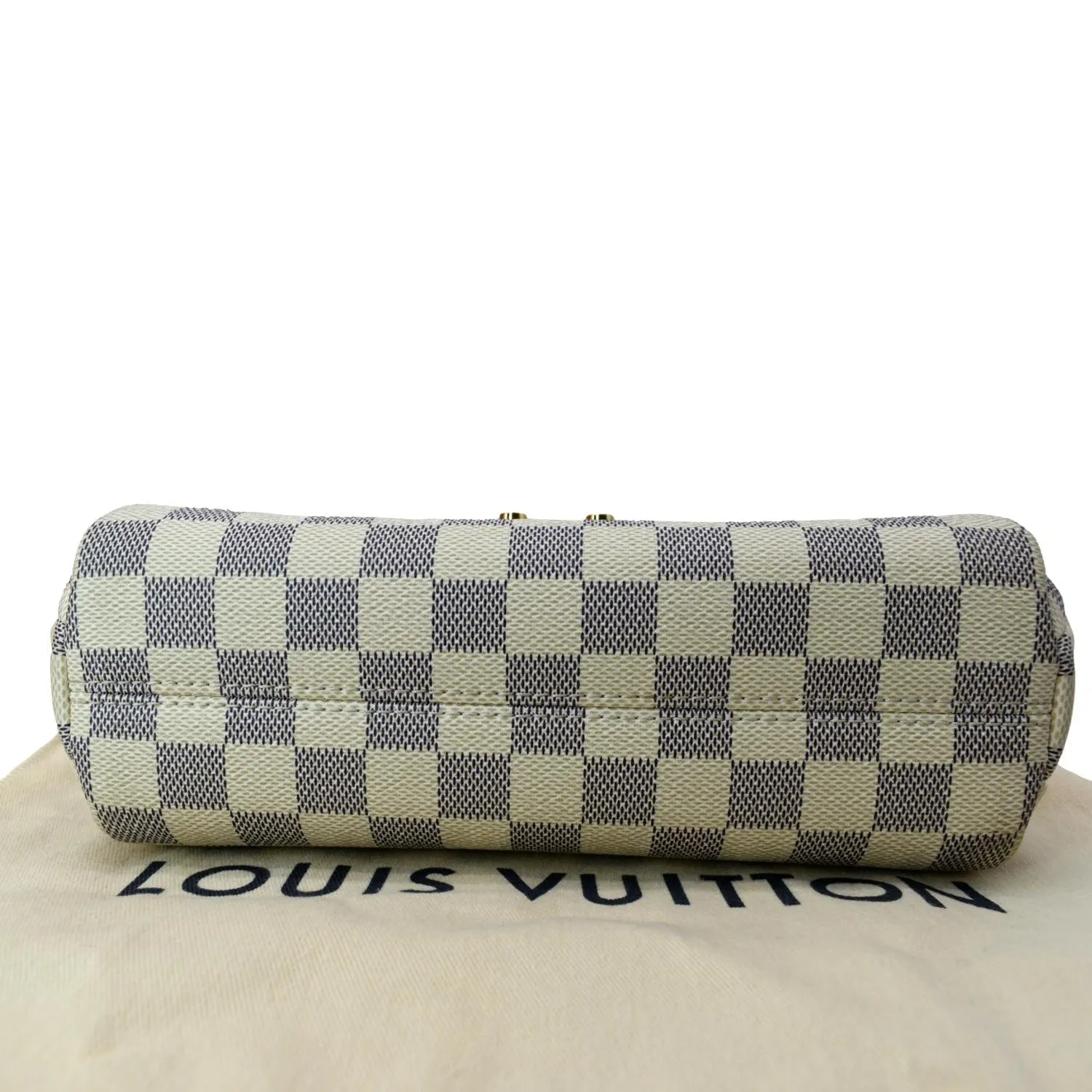 LOUIS VUITTON Croisette Damier Azur Satchel Crossbody Bag White