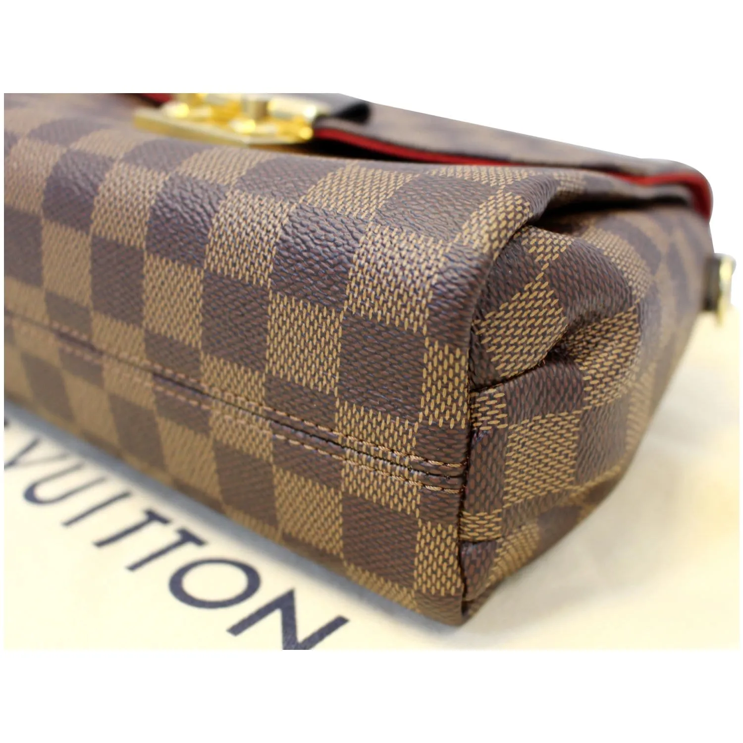 LOUIS VUITTON Croisette Damier Ebene Shoulder Crossbody Bag Brown