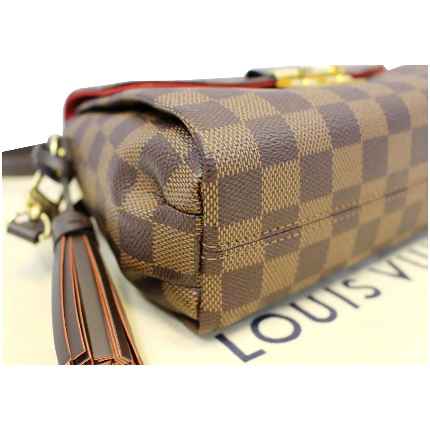 LOUIS VUITTON Croisette Damier Ebene Shoulder Crossbody Bag Brown
