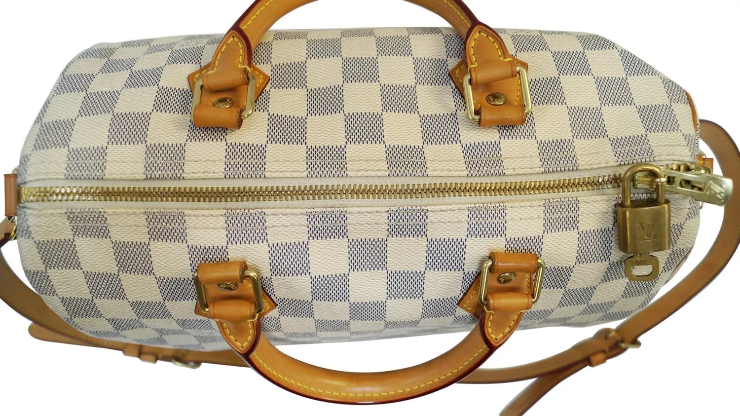 Louis Vuitton Damier Azur Speedy 30 Bandouliere Shoulder Bag