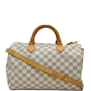 Louis Vuitton Damier Azur Speedy 30 Bandouliere Shoulder Bag