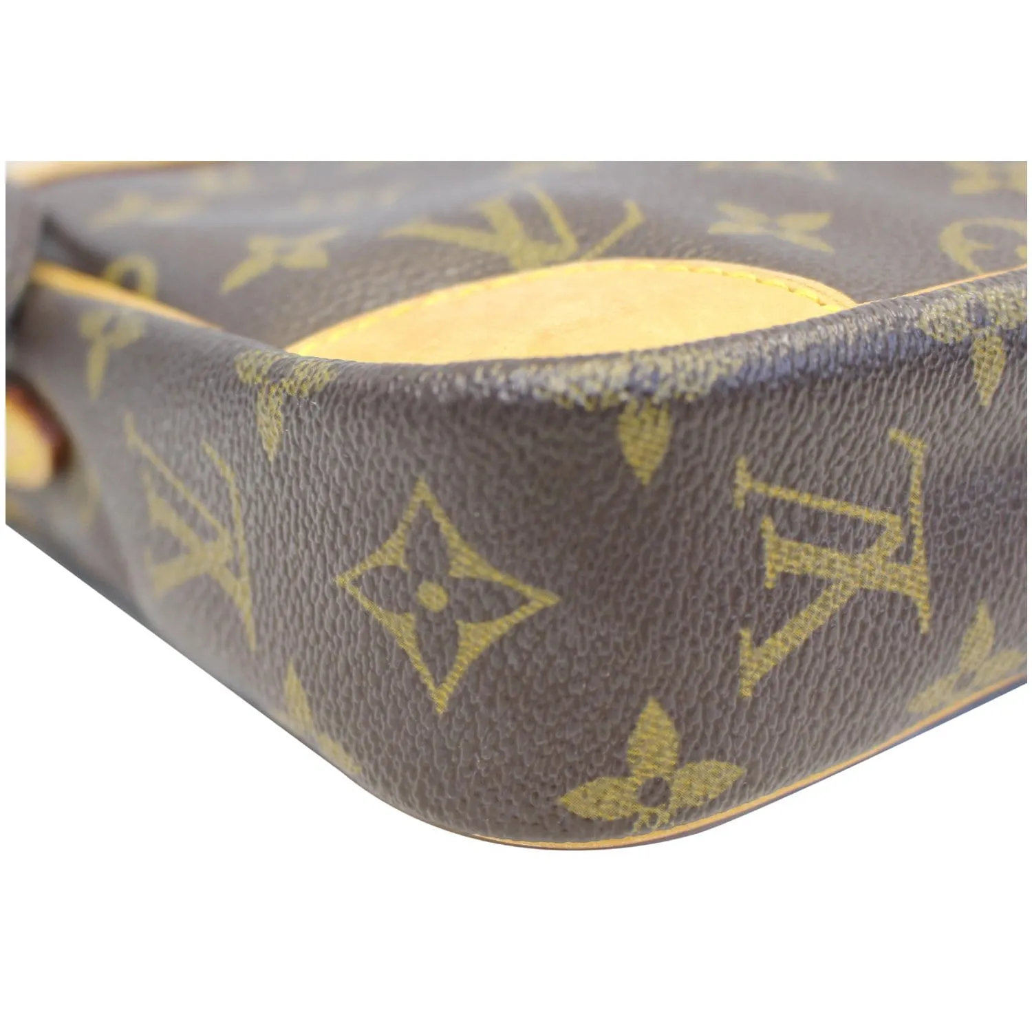 LOUIS VUITTON Danube Monogram Canvas Crossbody Bag Brown