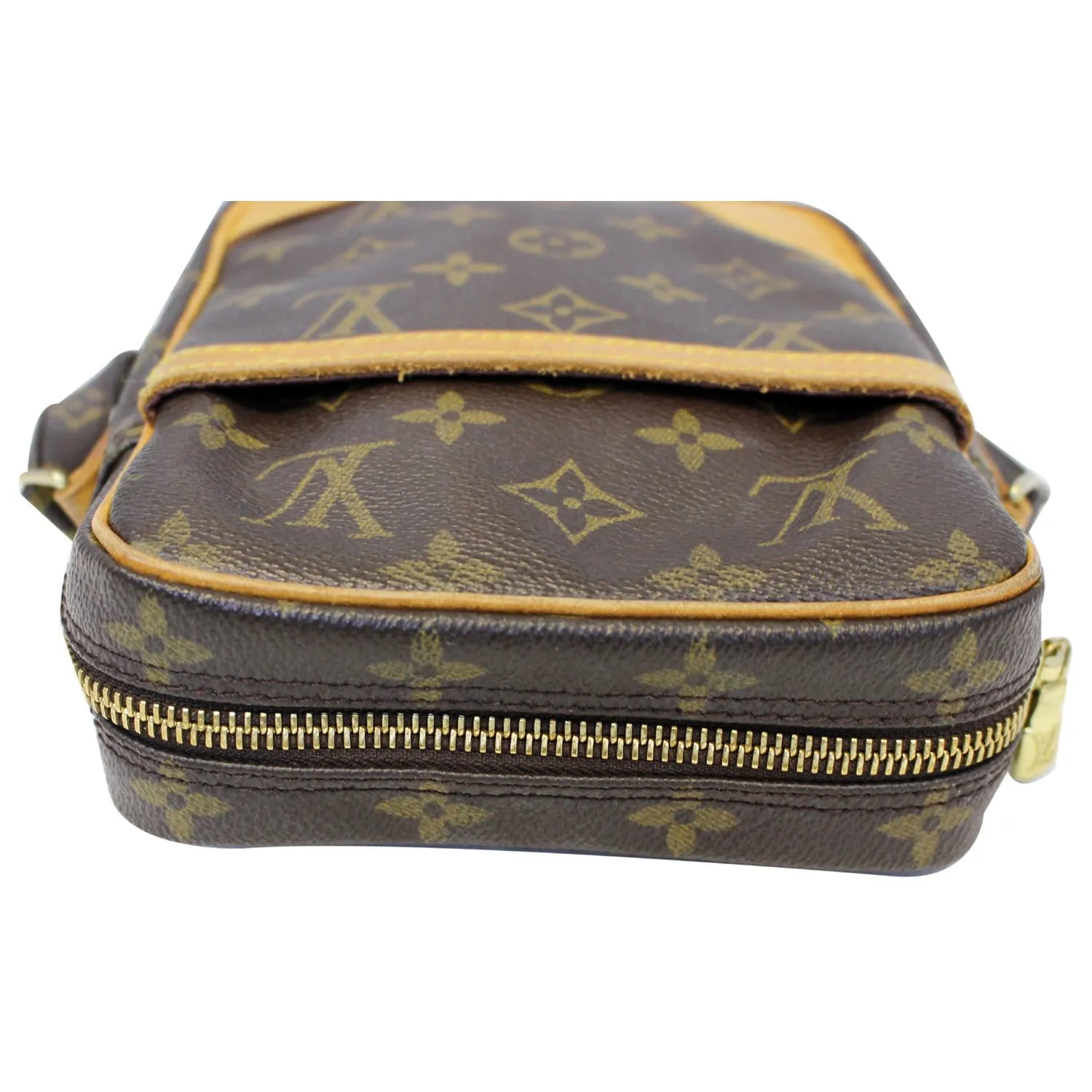 LOUIS VUITTON Danube Monogram Canvas Crossbody Bag Brown