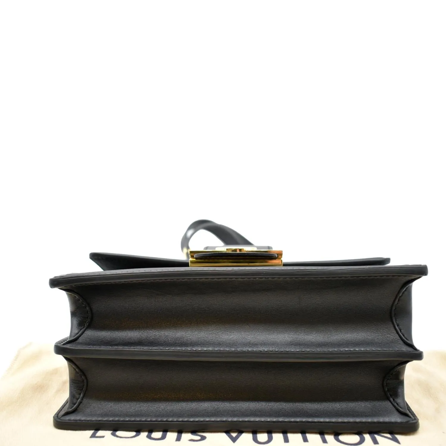 LOUIS VUITTON Dauphine MM Epi Leather Shoulder Bag Black
