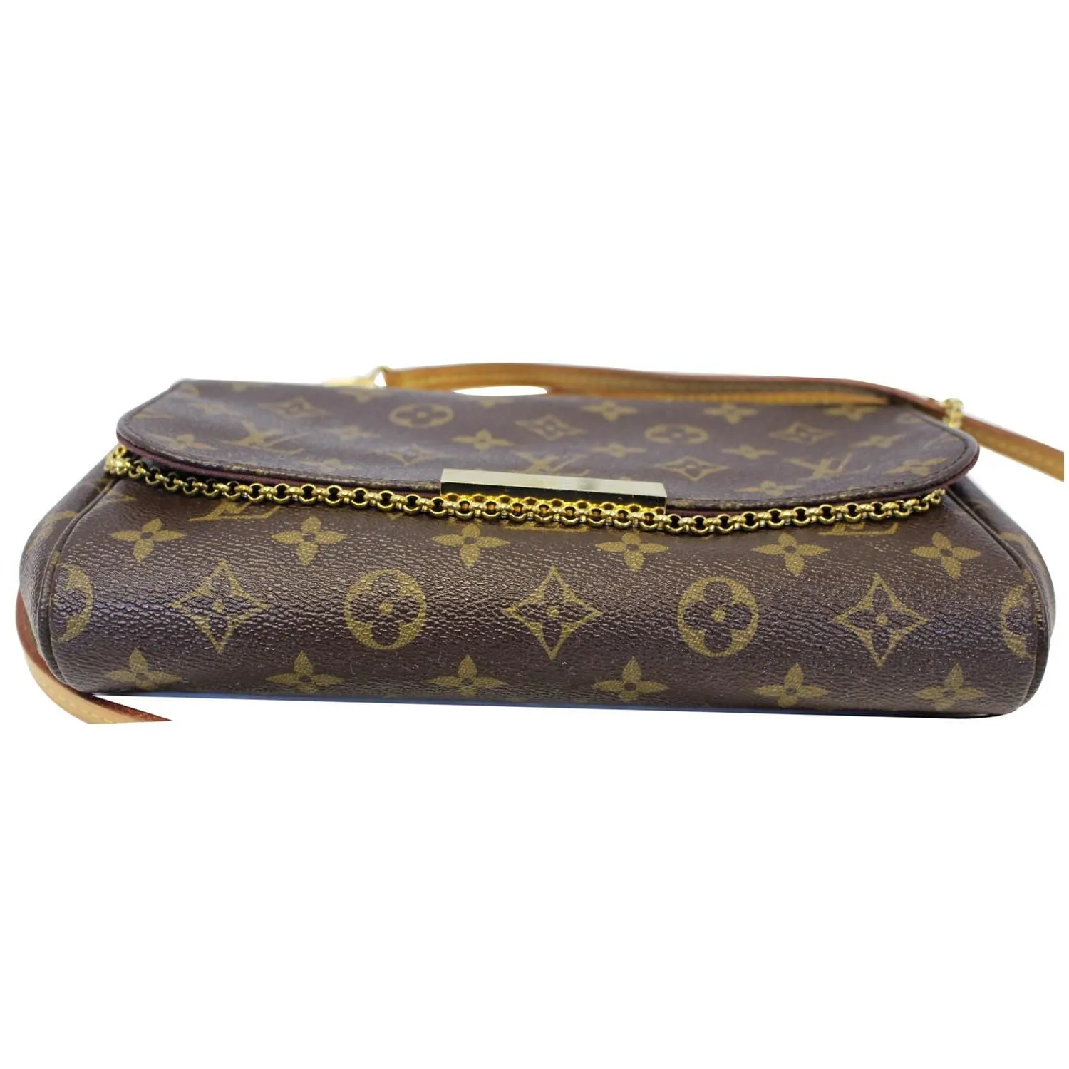 LOUIS VUITTON Favorite MM Monogram Canvas Crossbody Bag Brown