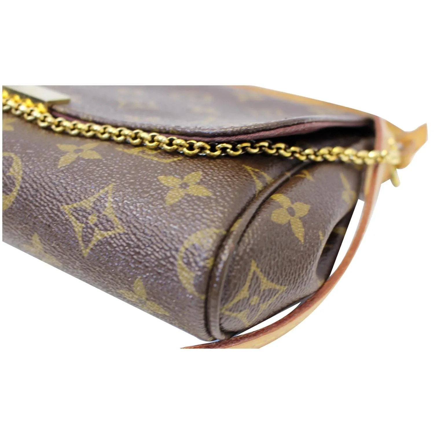 LOUIS VUITTON Favorite MM Monogram Canvas Crossbody Bag Brown