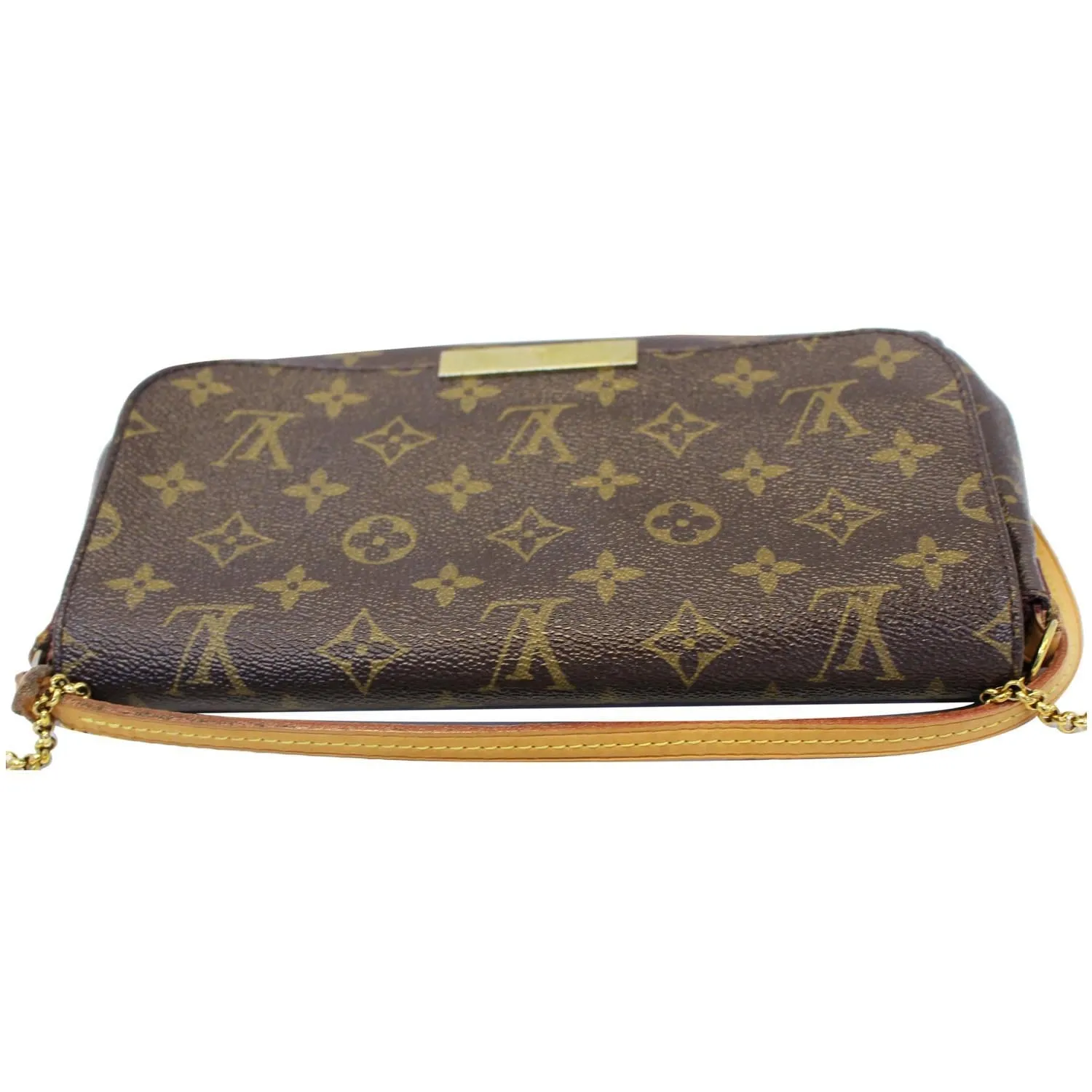 LOUIS VUITTON Favorite MM Monogram Canvas Crossbody Bag Brown
