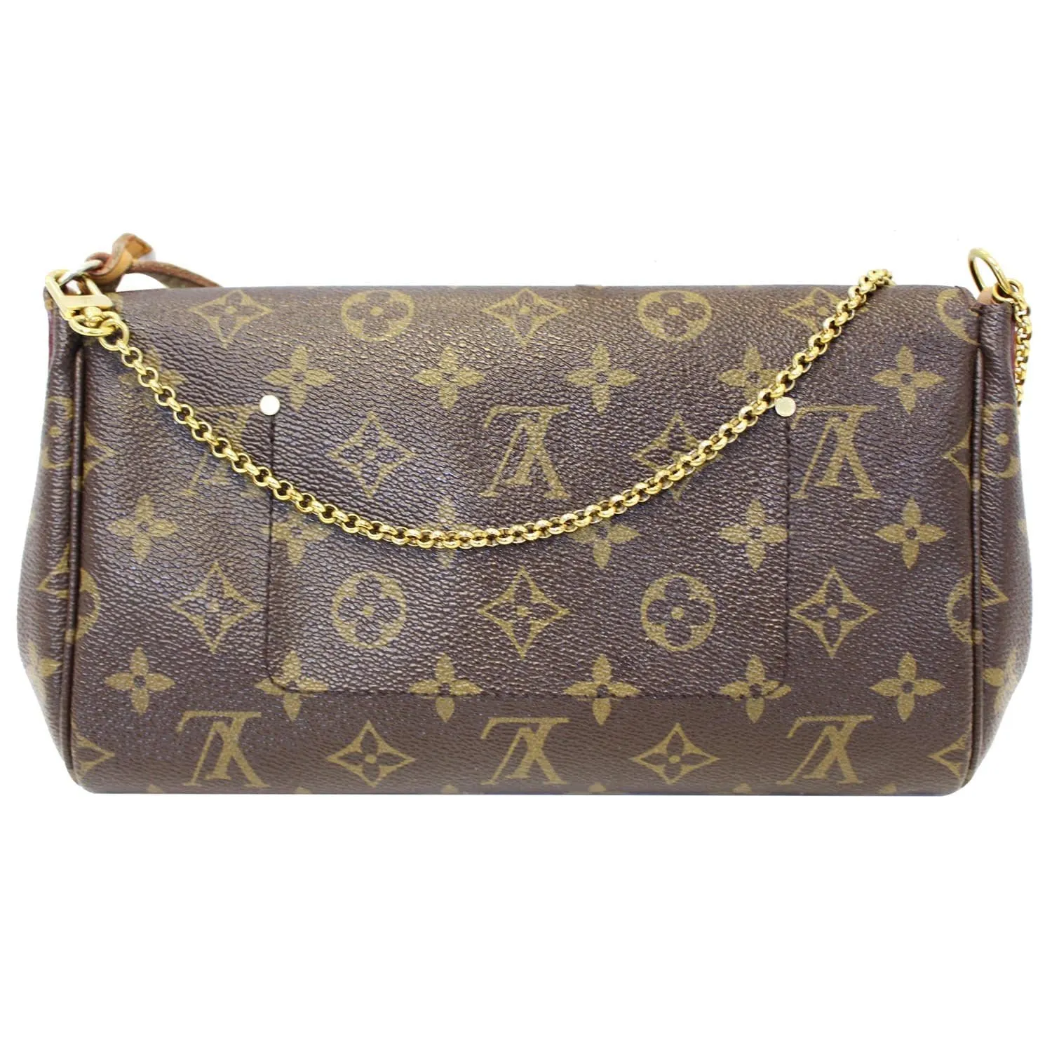 LOUIS VUITTON Favorite MM Monogram Canvas Crossbody Bag Brown
