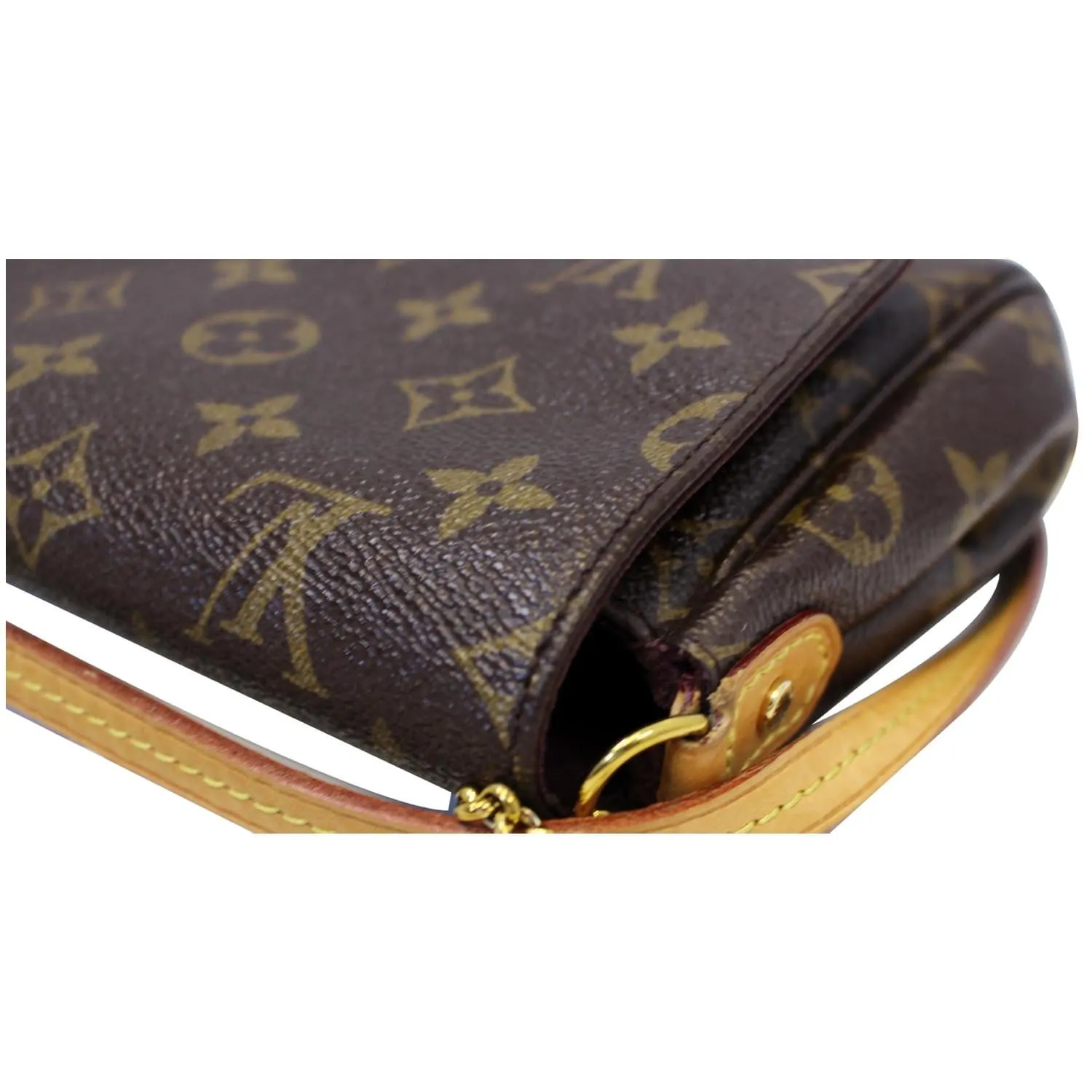 LOUIS VUITTON Favorite MM Monogram Canvas Crossbody Bag Brown