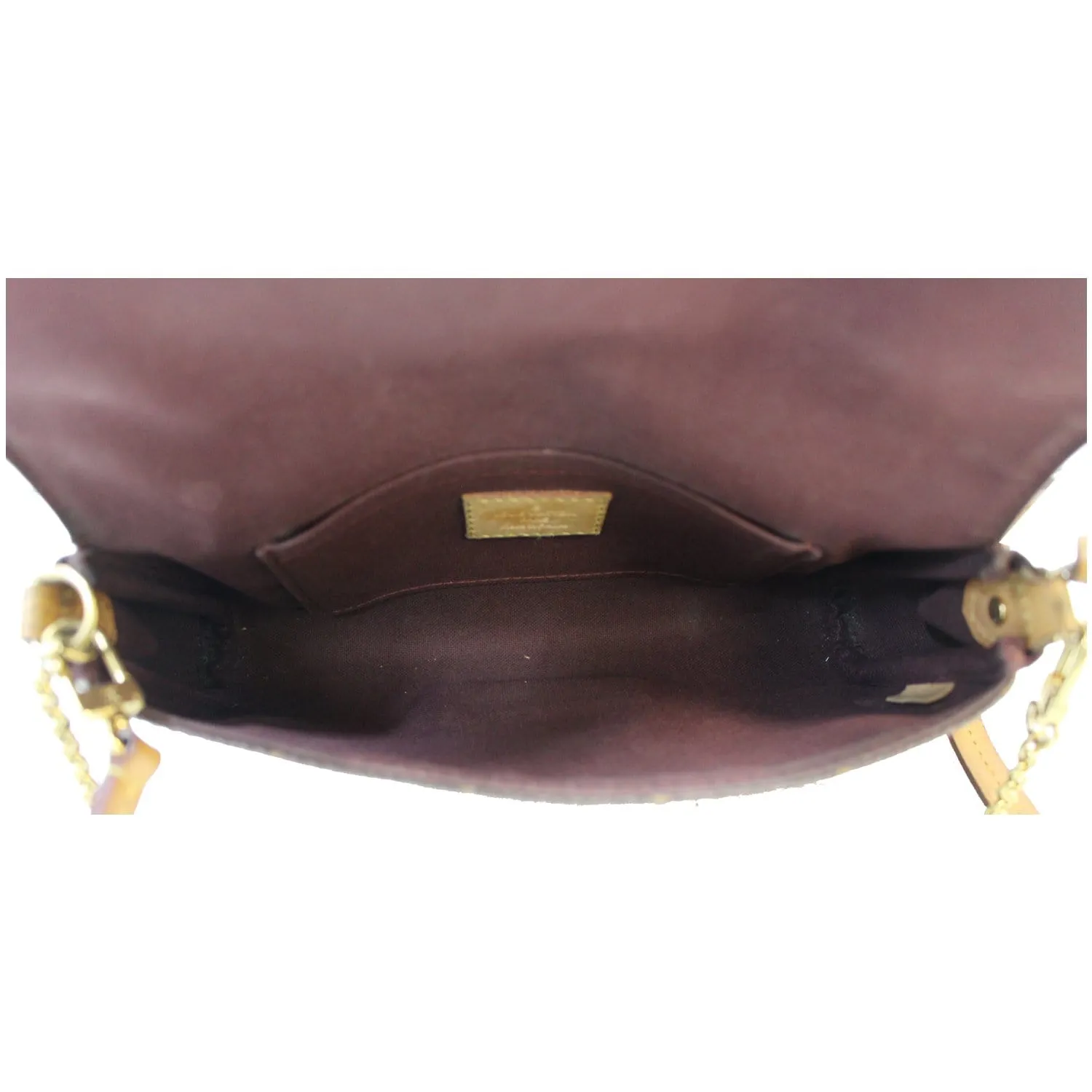LOUIS VUITTON Favorite PM Monogram Canvas Crossbody Bag Brown