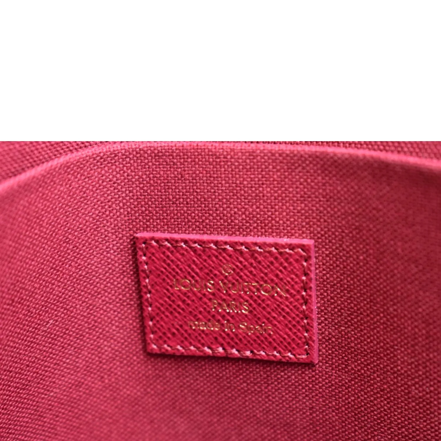 LOUIS VUITTON Felicie Monogram Canvas Pochette Crossbody Bag Brown