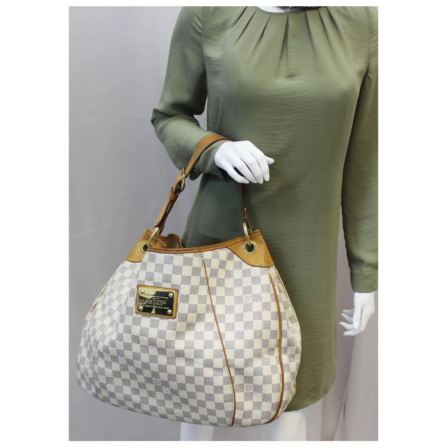 LOUIS VUITTON Galliera GM Damier Azur Shoulder Bag