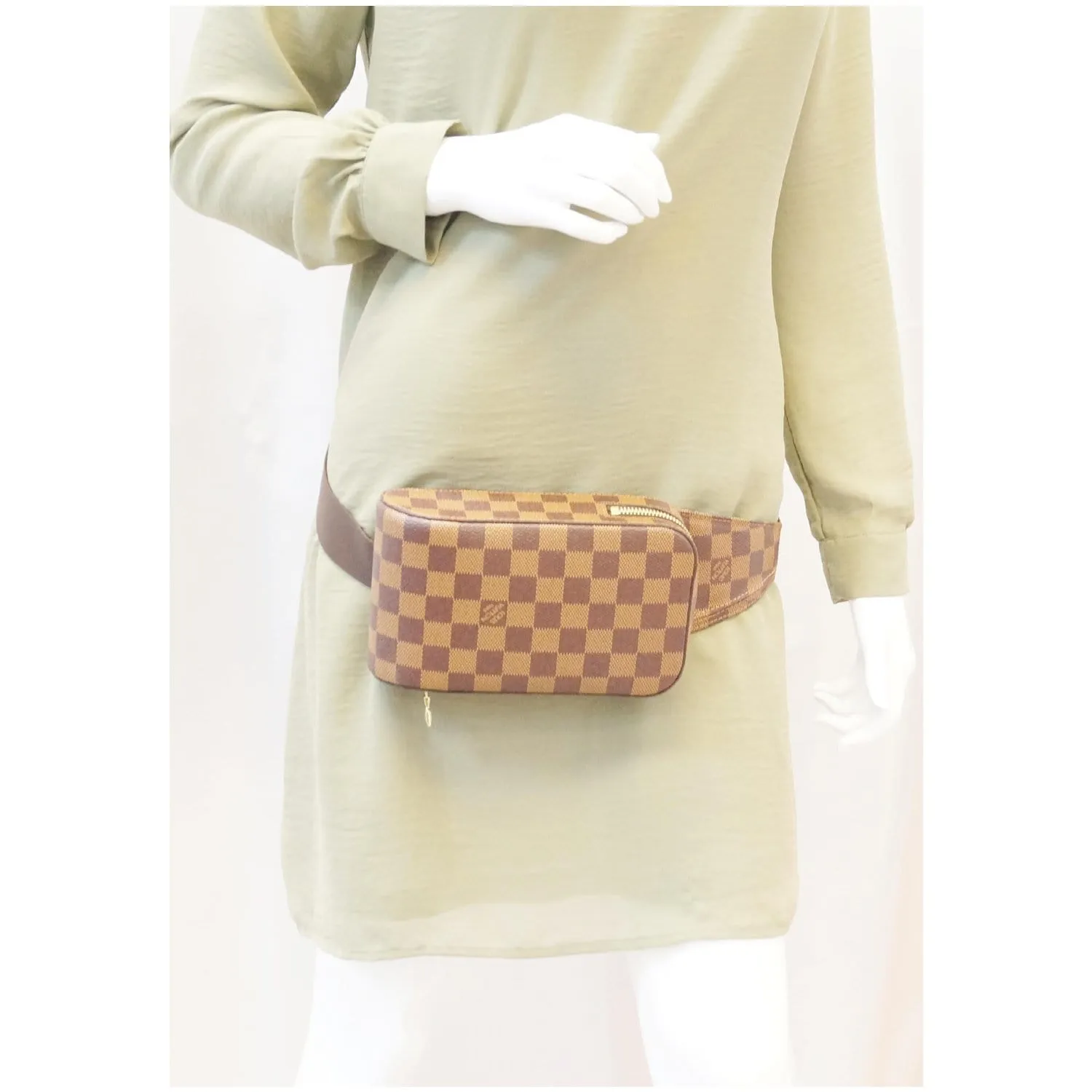 LOUIS VUITTON Geronimos Damier Ebene Hip Bag Brown