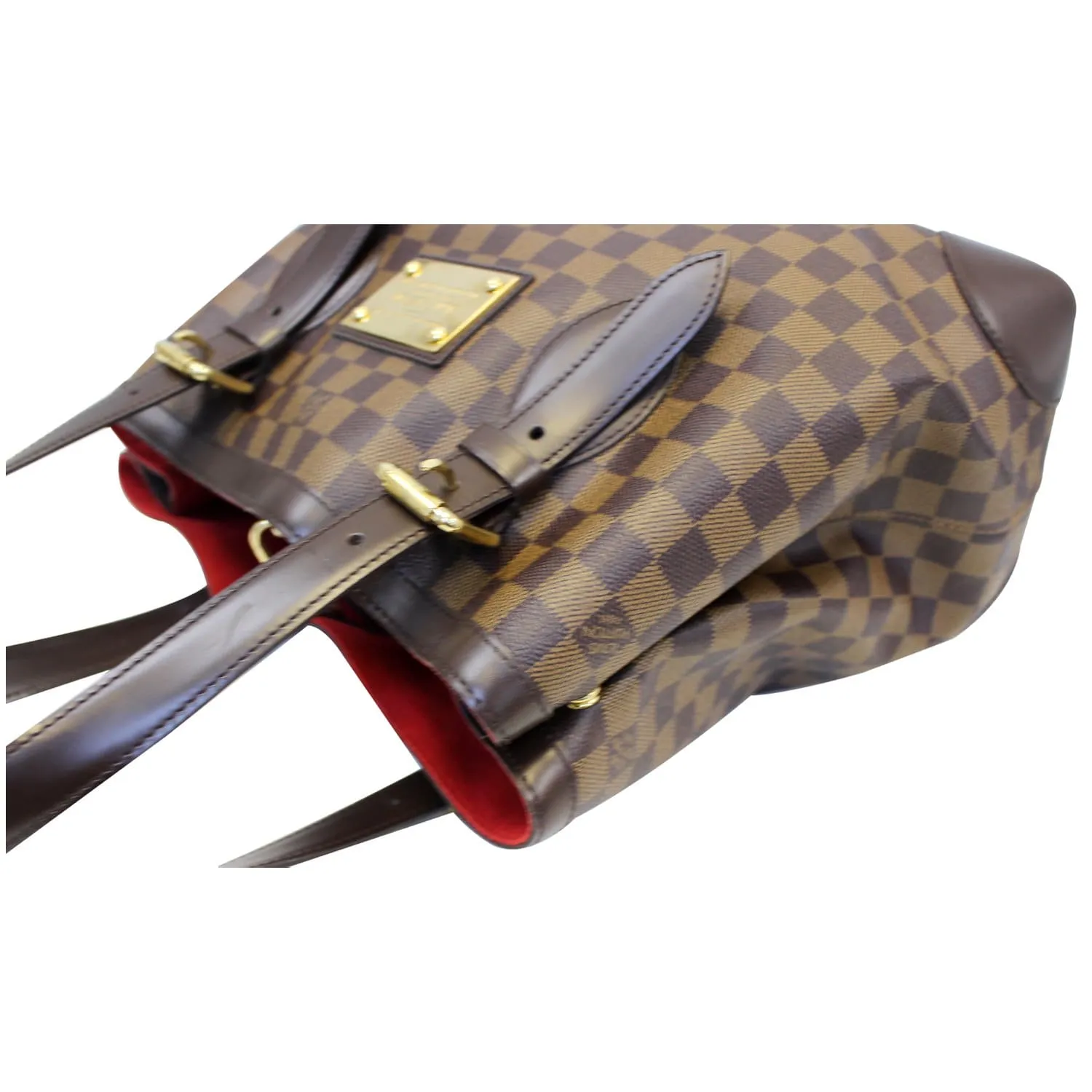LOUIS VUITTON Hampstead MM Damier Ebene Shoulder Bag Brown