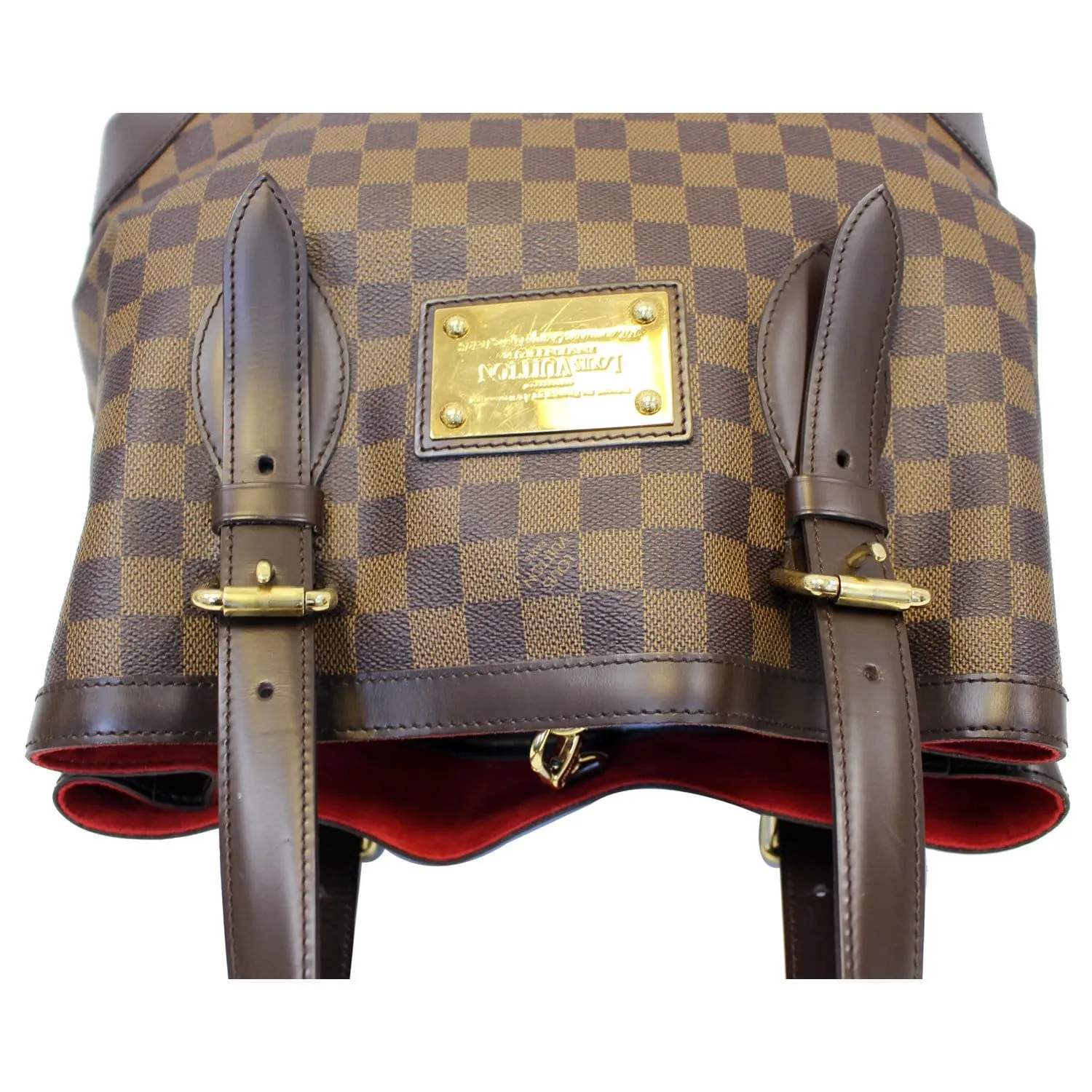 LOUIS VUITTON Hampstead MM Damier Ebene Shoulder Bag Brown
