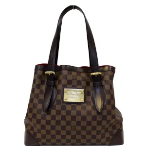 LOUIS VUITTON Hampstead MM Damier Ebene Shoulder Bag Brown