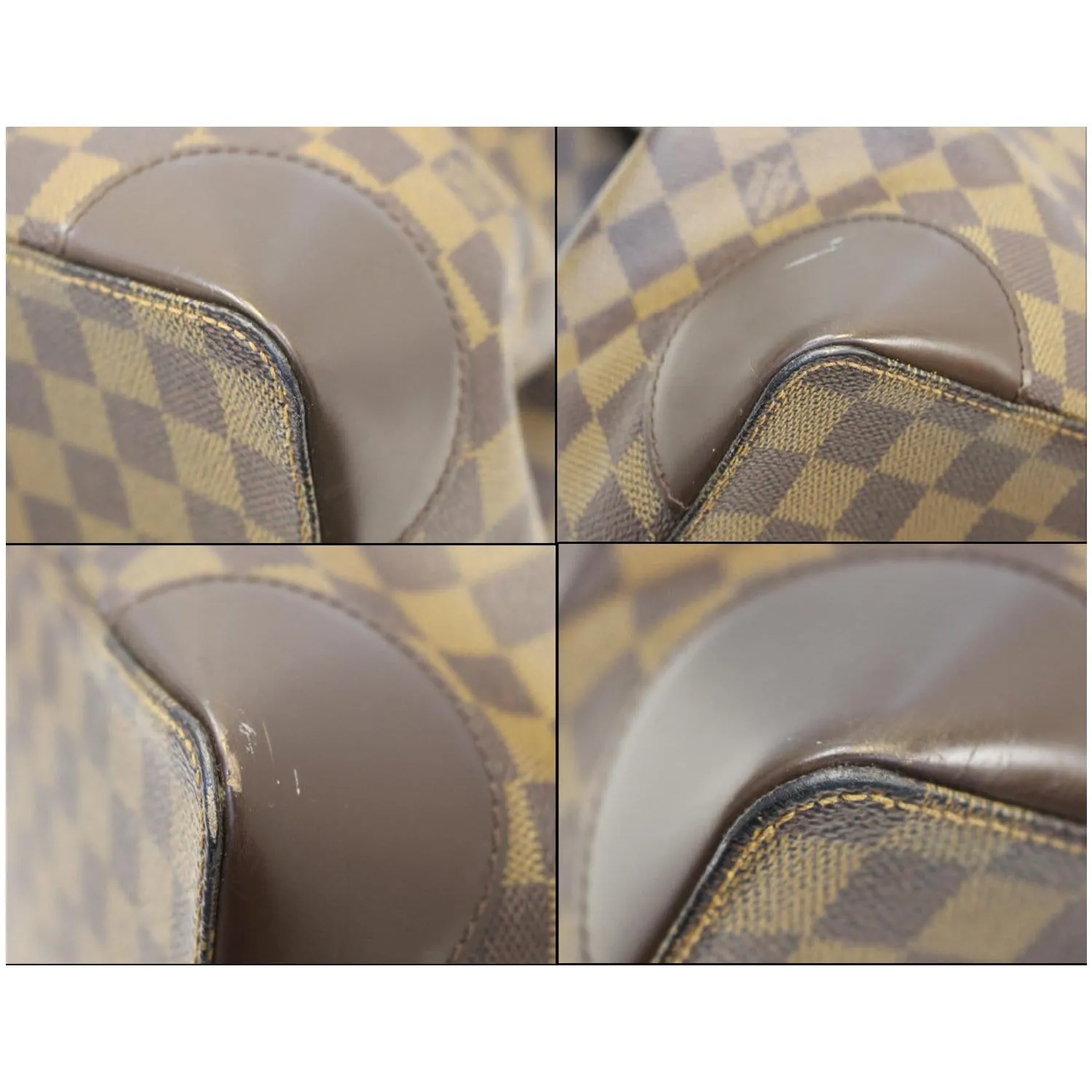 LOUIS VUITTON Hampstead MM Damier Ebene Shoulder Bag Brown