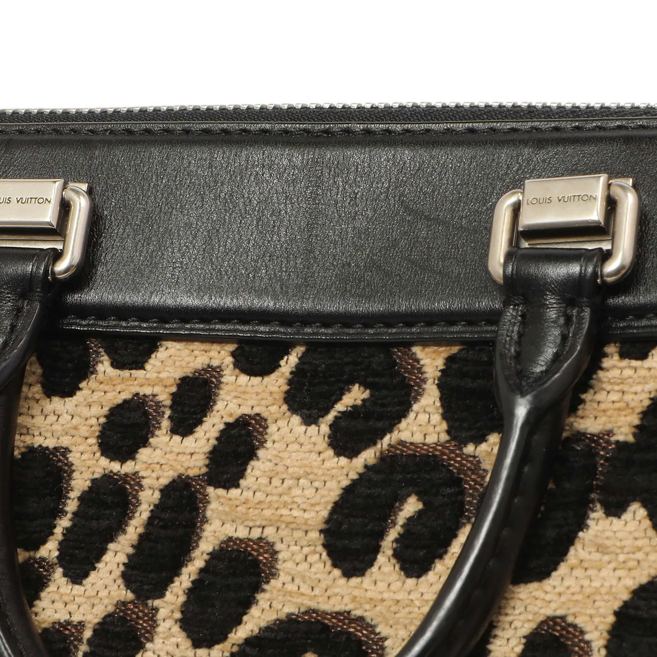 Louis Vuitton Jacquard Velvet Leopard Print Stephen Sprouse Baby Bag