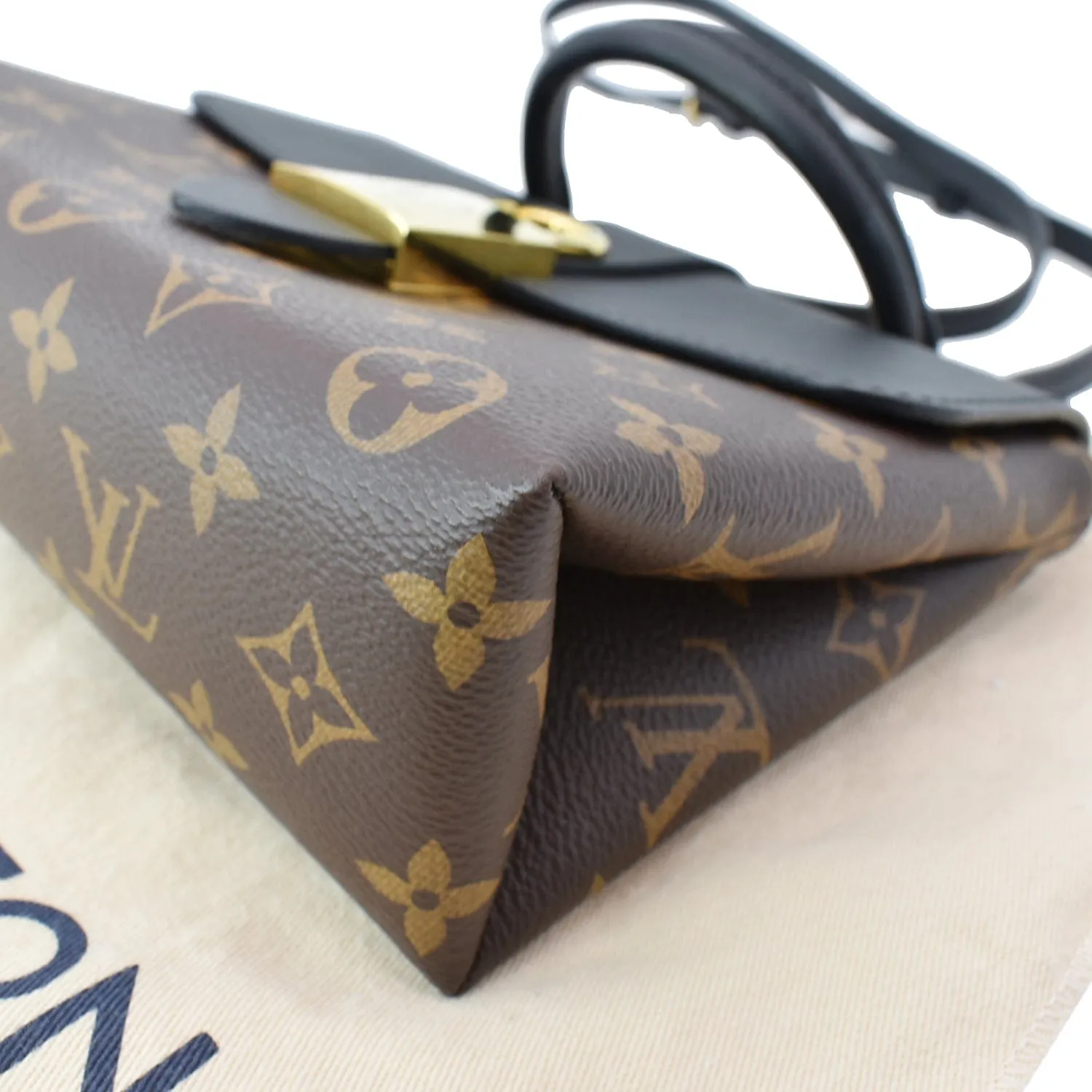 LOUIS VUITTON Locky BB Monogram Canvas Crossbody Bag Brown