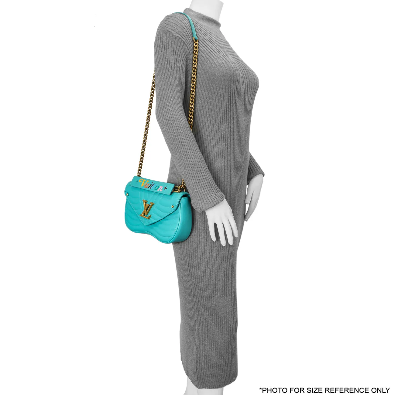 Louis Vuitton Malibu Green Calfskin New Wave Chain MM