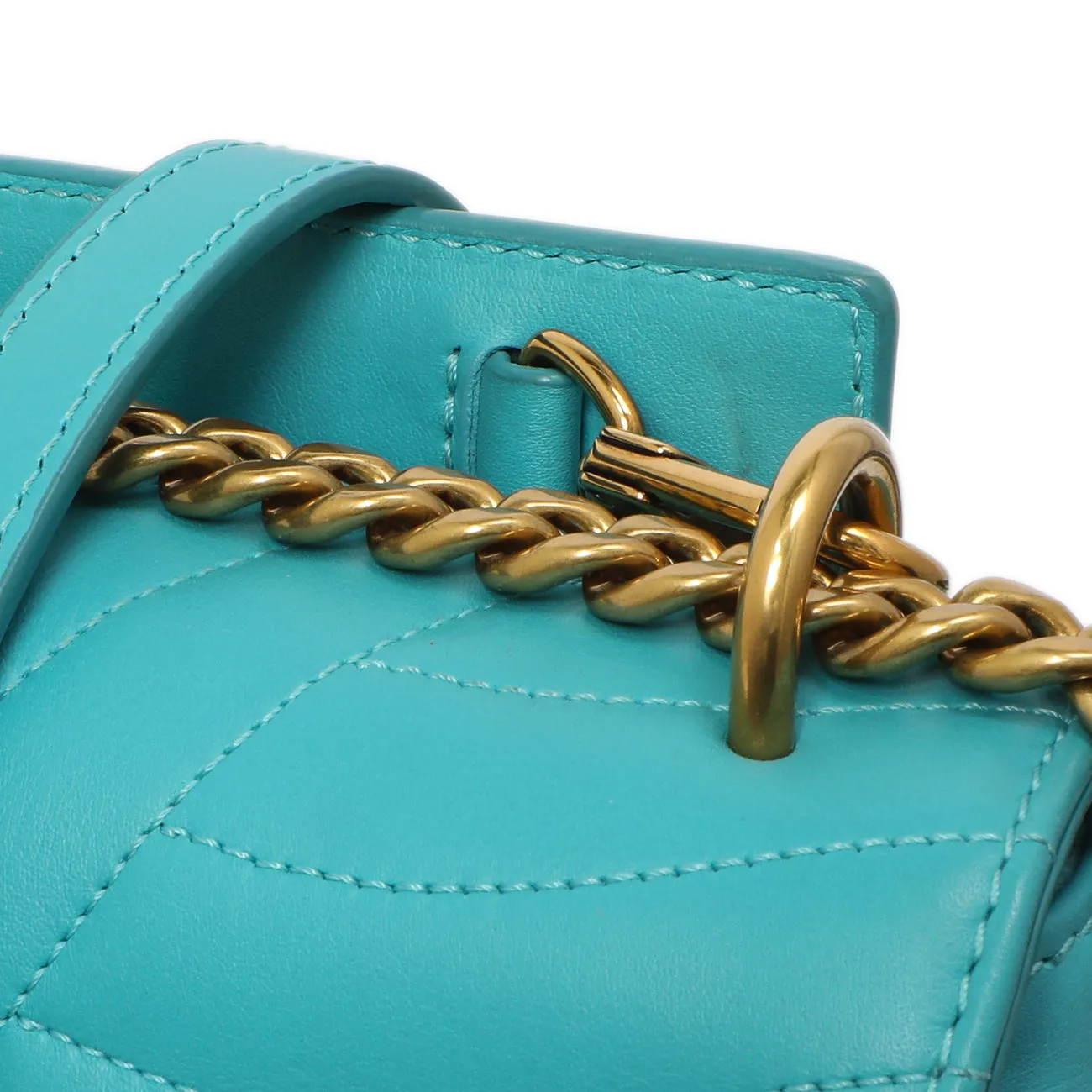 Louis Vuitton Malibu Green Calfskin New Wave Chain MM