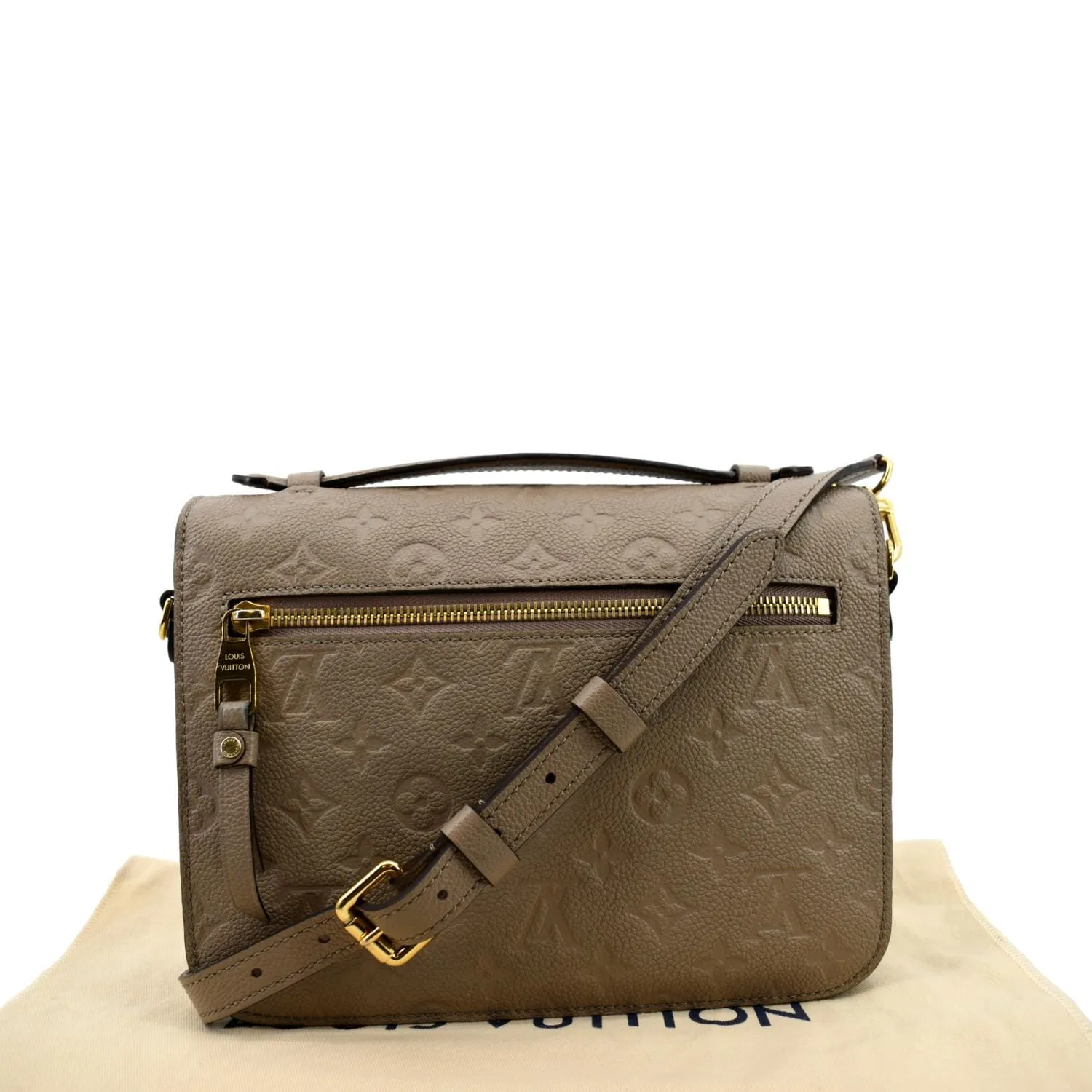 LOUIS VUITTON Metis Pochette Empreinte Leather Crossbody Bag Turtledove