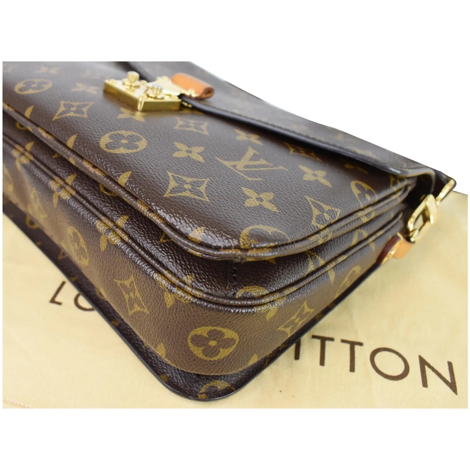 LOUIS VUITTON Metis Pochette Monogram Canvas Crossbody Bag Brown