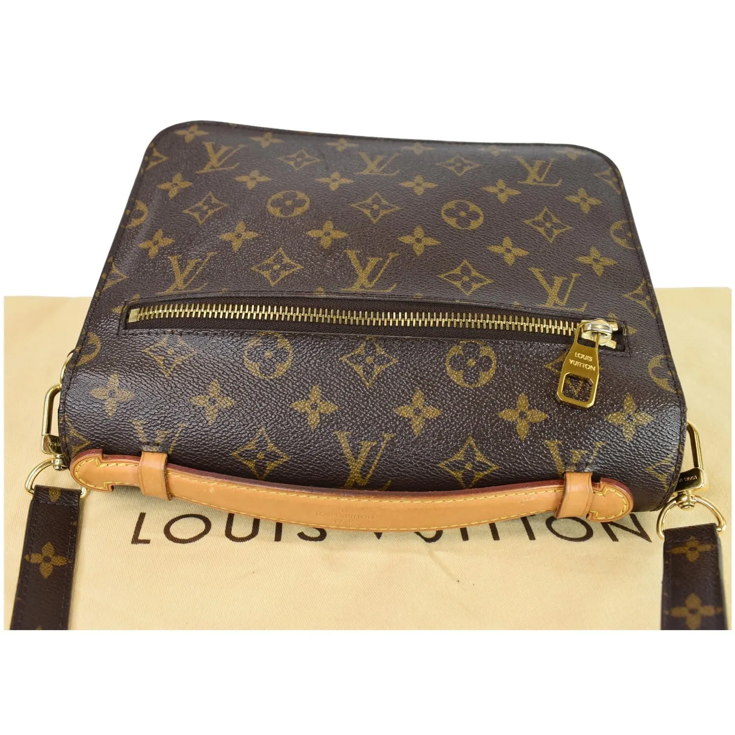 LOUIS VUITTON Metis Pochette Monogram Canvas Crossbody Bag Brown