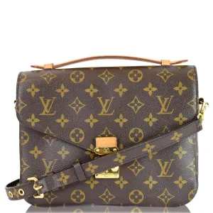 LOUIS VUITTON Metis Pochette Monogram Canvas Crossbody Bag Brown