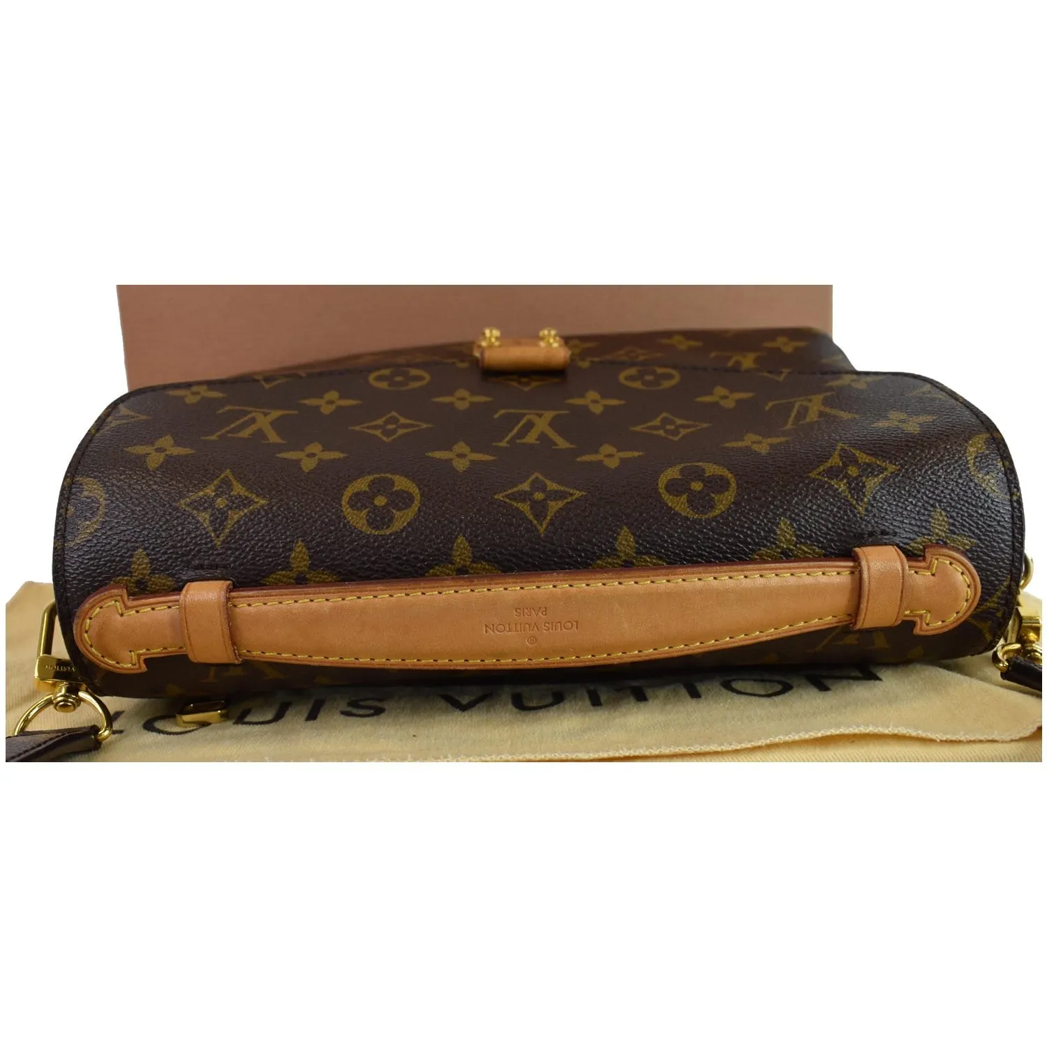 LOUIS VUITTON Metis Pochette Monogram Canvas Crossbody Bag Brown