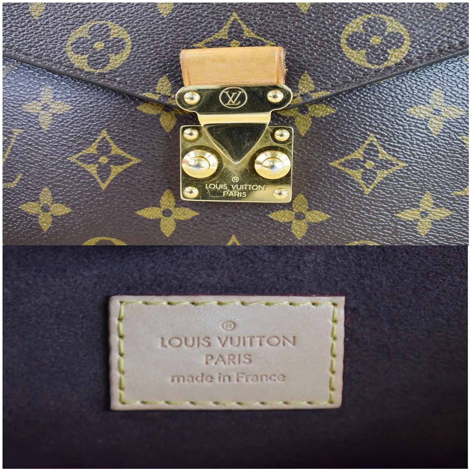 LOUIS VUITTON Metis Pochette Monogram Canvas Crossbody Bag Brown
