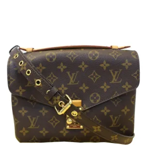 LOUIS VUITTON Metis Pochette Monogram Canvas Crossbody Bag Brown