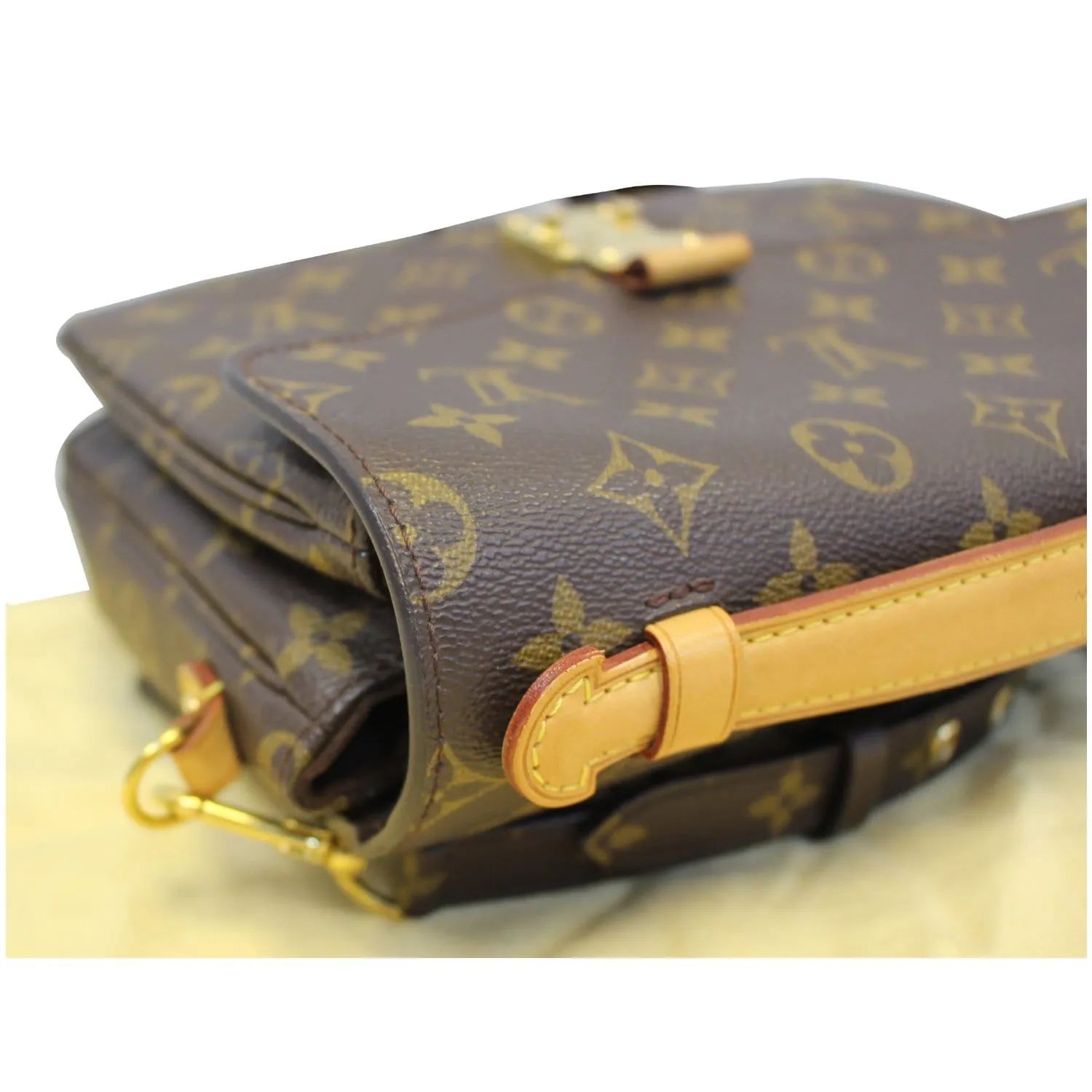 LOUIS VUITTON Metis Pochette Monogram Canvas Crossbody Bag Brown