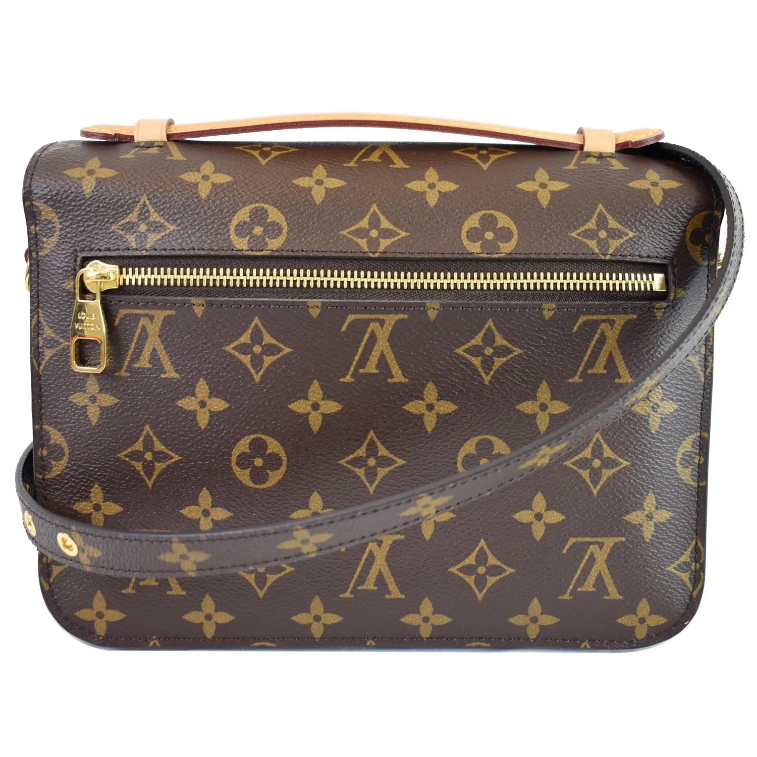 LOUIS VUITTON Metis Pochette Monogram Canvas Crossbody Bag Brown