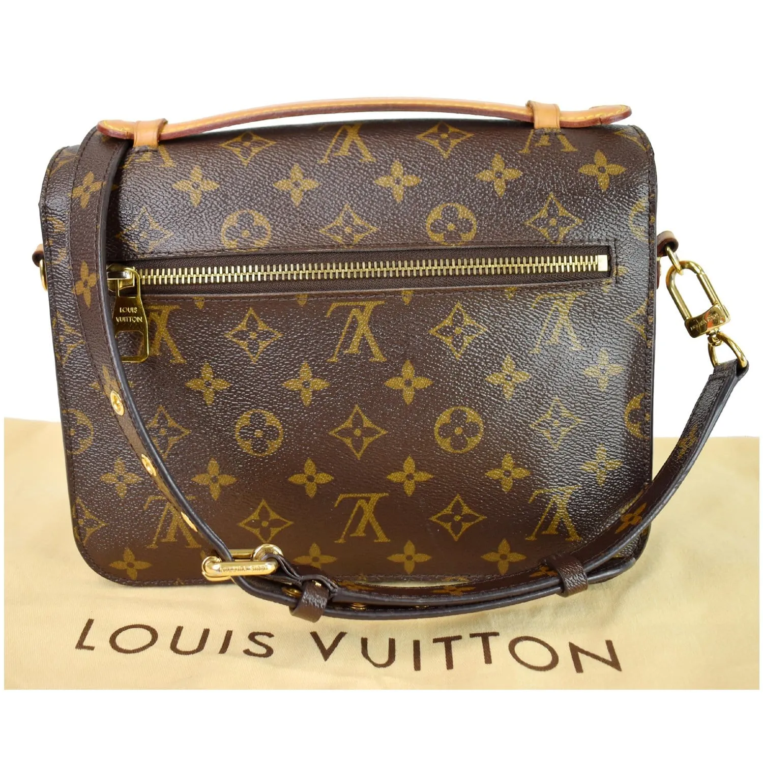 LOUIS VUITTON Metis Pochette Monogram Canvas Crossbody Bag Brown