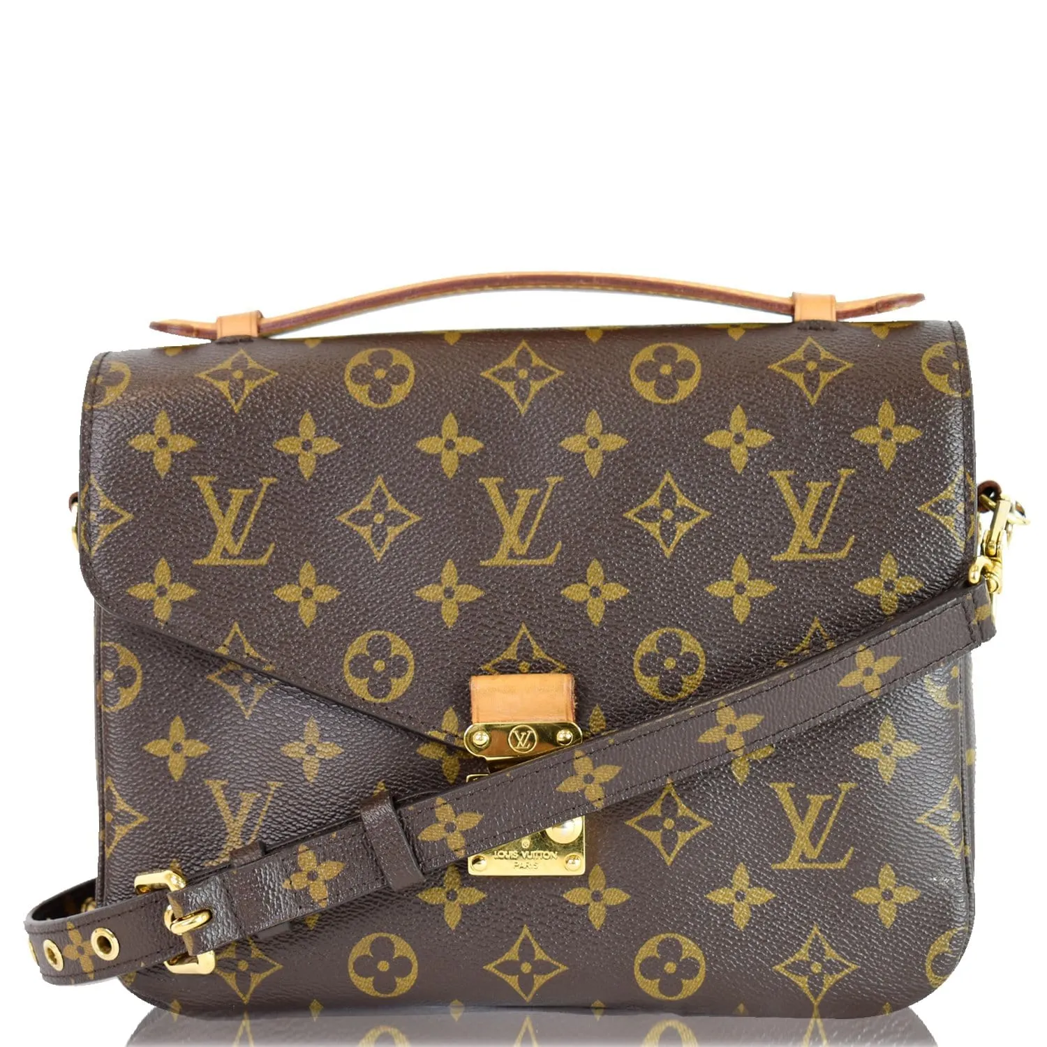 LOUIS VUITTON Metis Pochette Monogram Canvas Crossbody Bag Brown