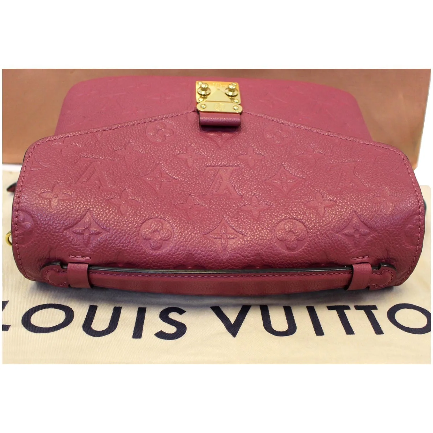 LOUIS VUITTON Metis Pochette Monogram Empreinte Crossbody Bag Pink