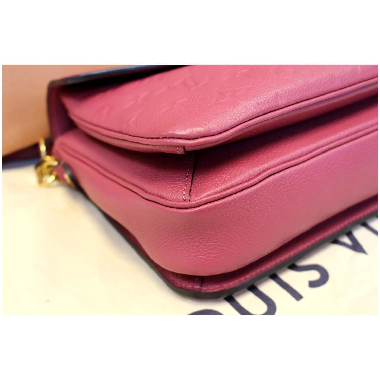 LOUIS VUITTON Metis Pochette Monogram Empreinte Crossbody Bag Pink