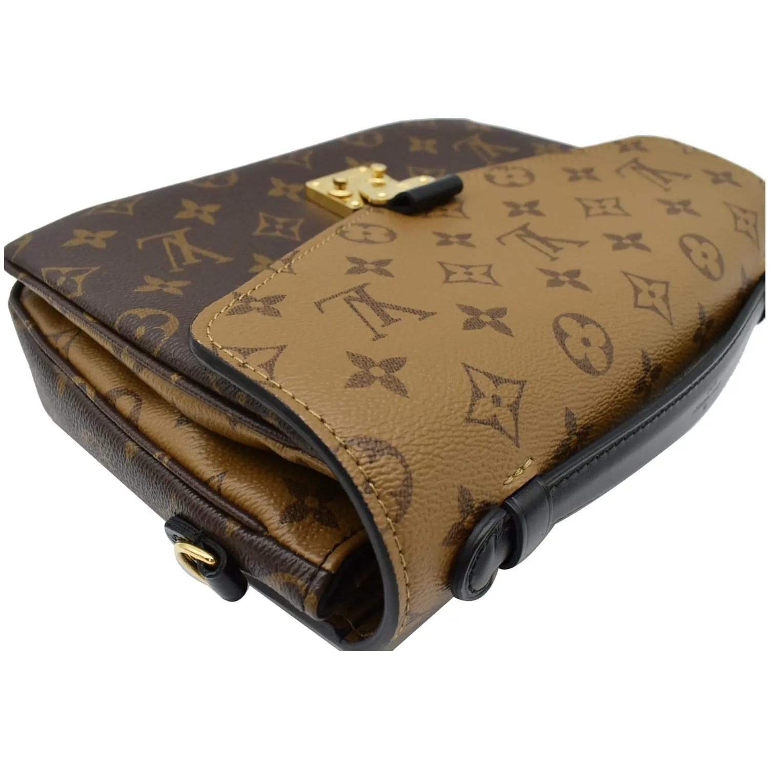 LOUIS VUITTON Metis Pochette Reverse Monogram Canvas Crossbody Bag Brown