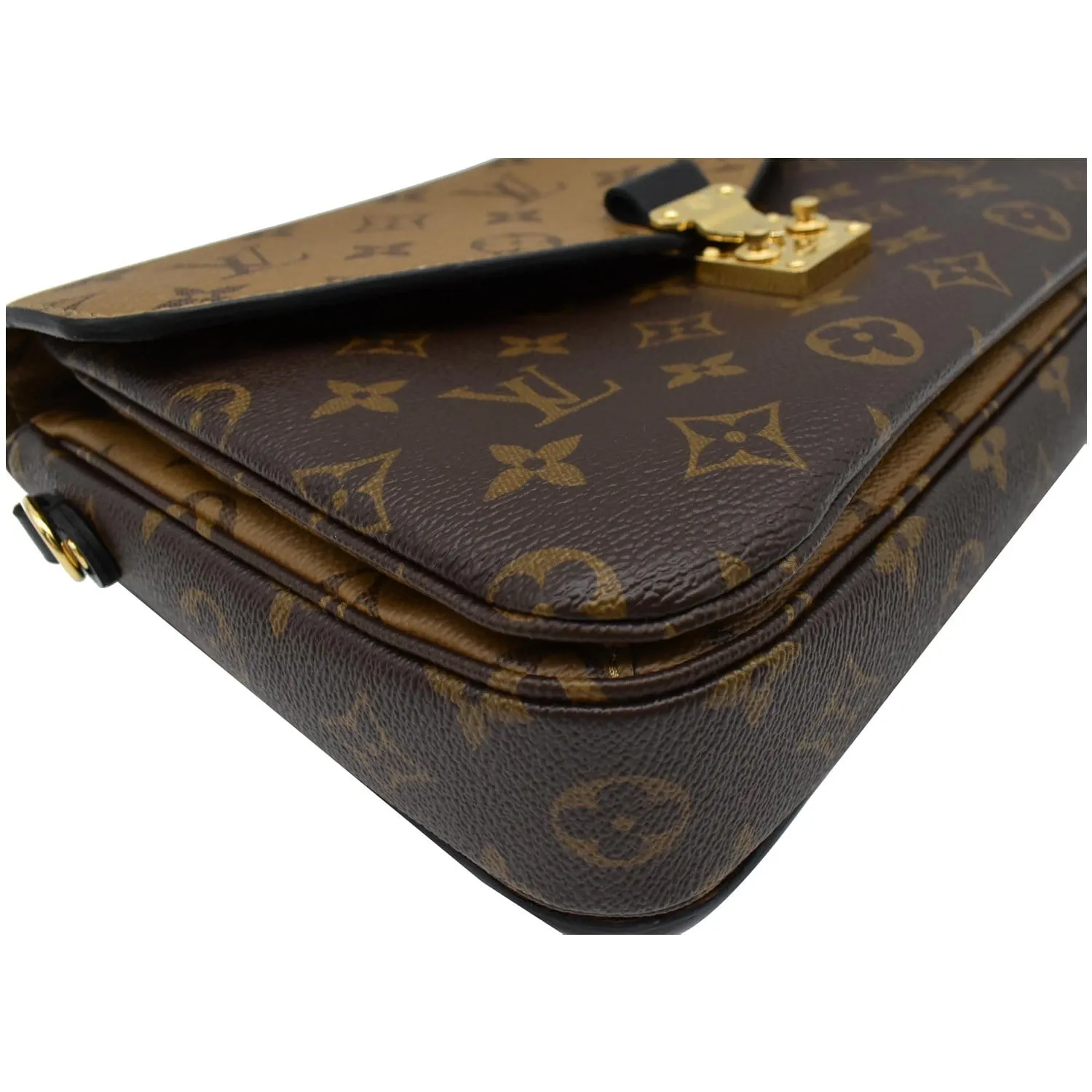 LOUIS VUITTON Metis Pochette Reverse Monogram Canvas Crossbody Bag Brown