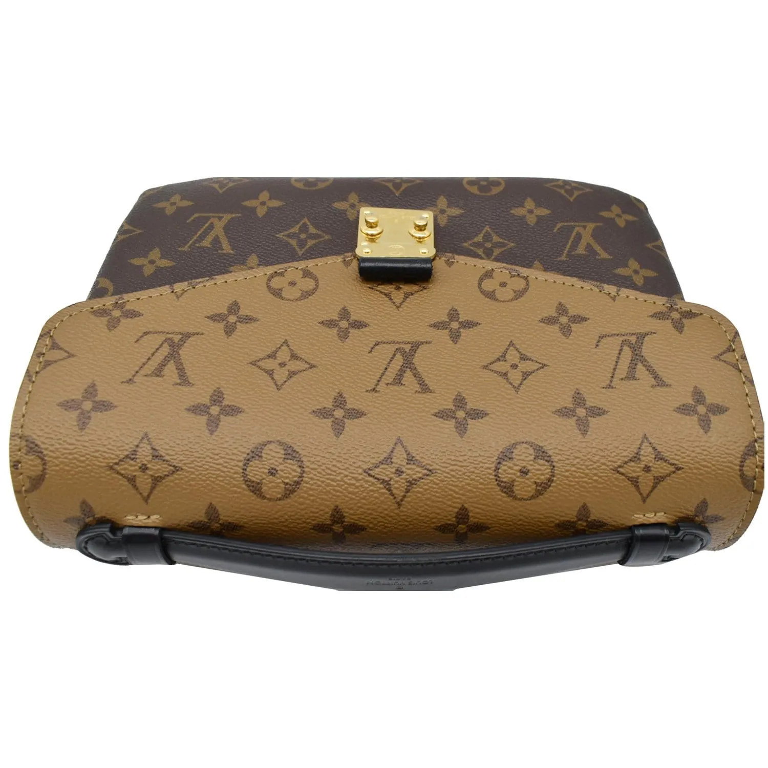 LOUIS VUITTON Metis Pochette Reverse Monogram Canvas Crossbody Bag Brown