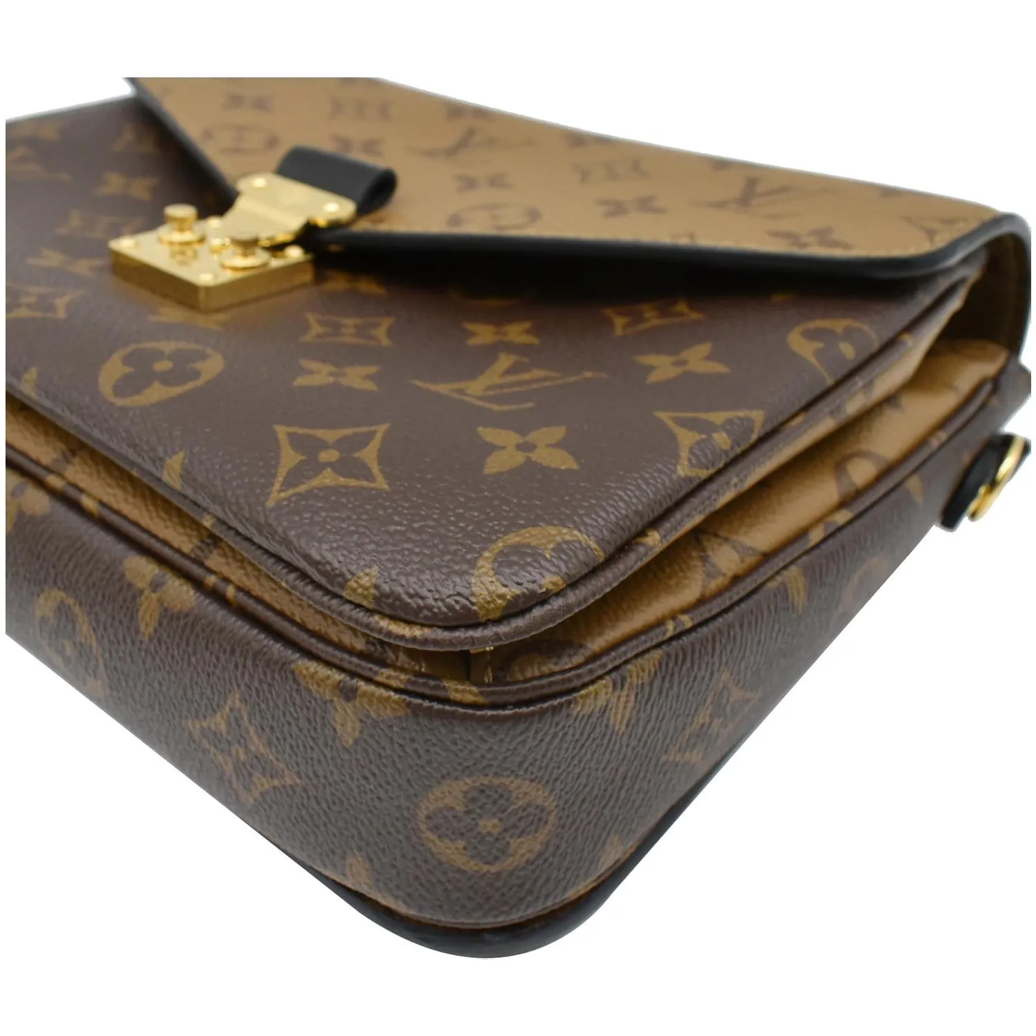LOUIS VUITTON Metis Pochette Reverse Monogram Canvas Crossbody Bag Brown