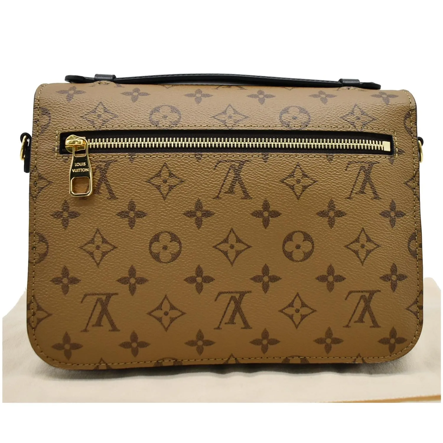 LOUIS VUITTON Metis Pochette Reverse Monogram Canvas Crossbody Bag Brown