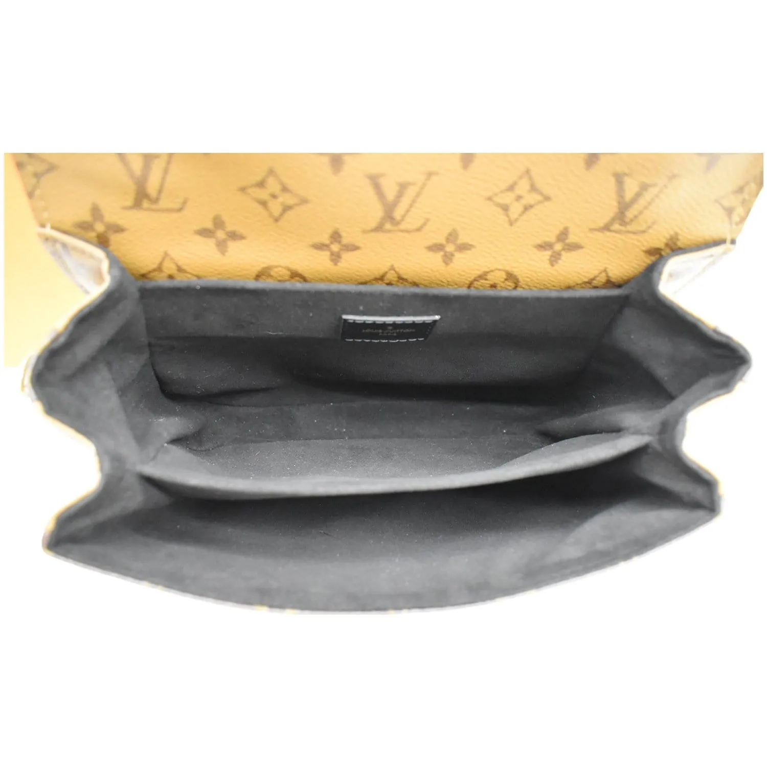 LOUIS VUITTON Metis Pochette Reverse Monogram Canvas Crossbody Bag Brown
