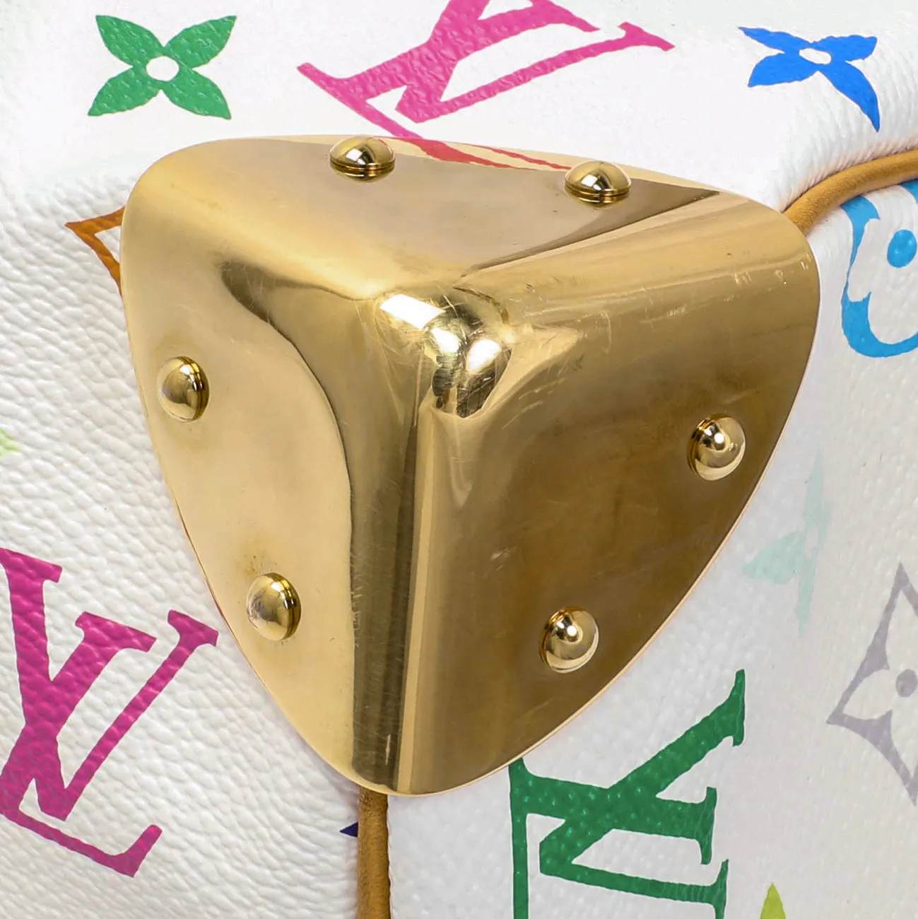 Louis Vuitton Monogram White Multicolor Speedy 30
