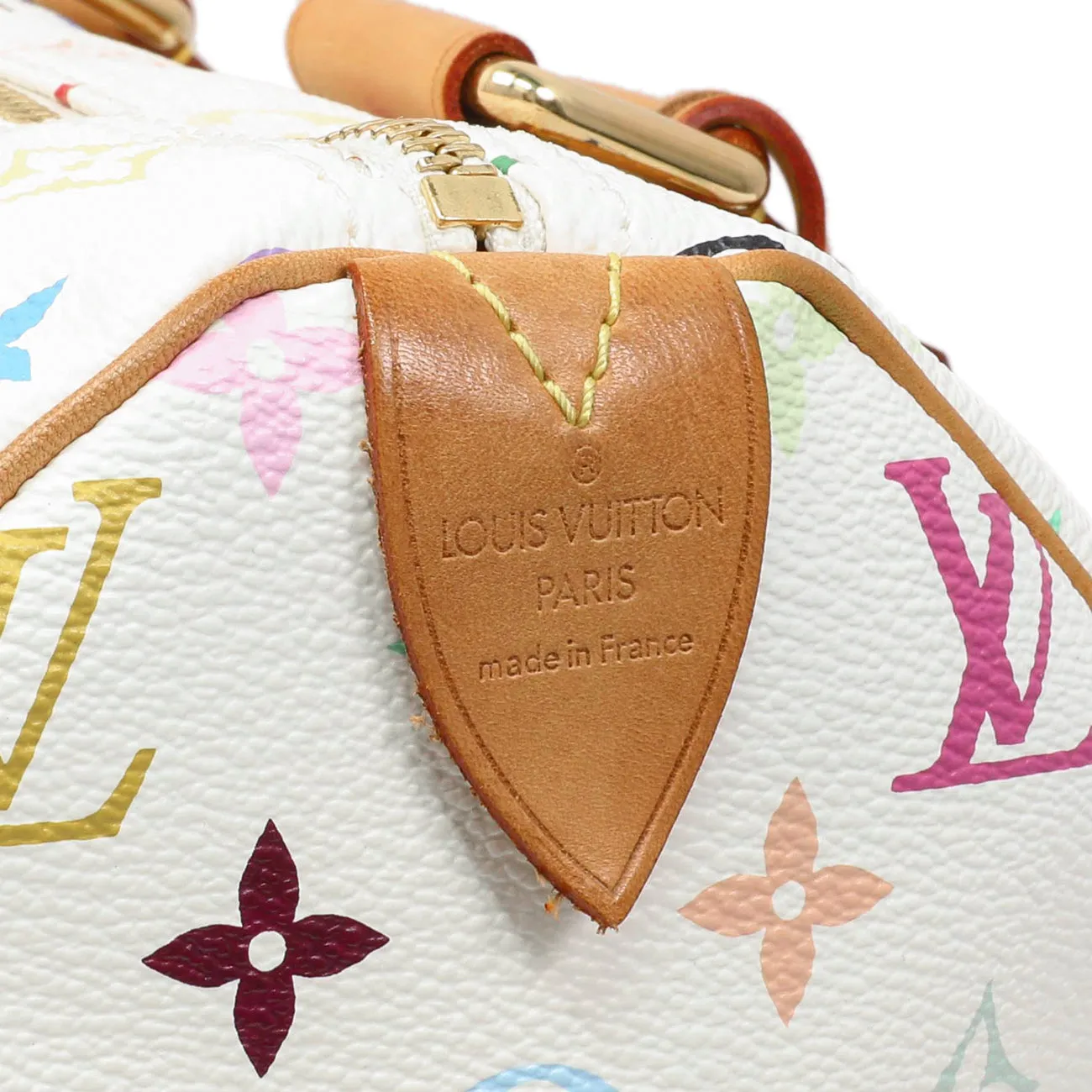 Louis Vuitton Monogram White Multicolor Speedy 30