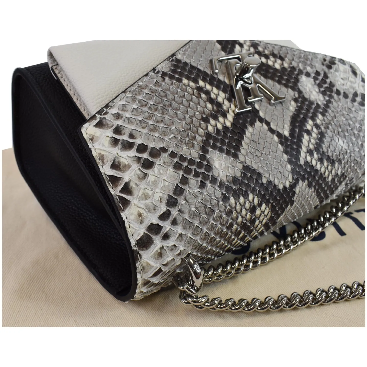 LOUIS VUITTON MyLockme BB Leather Crossbody Bag Black