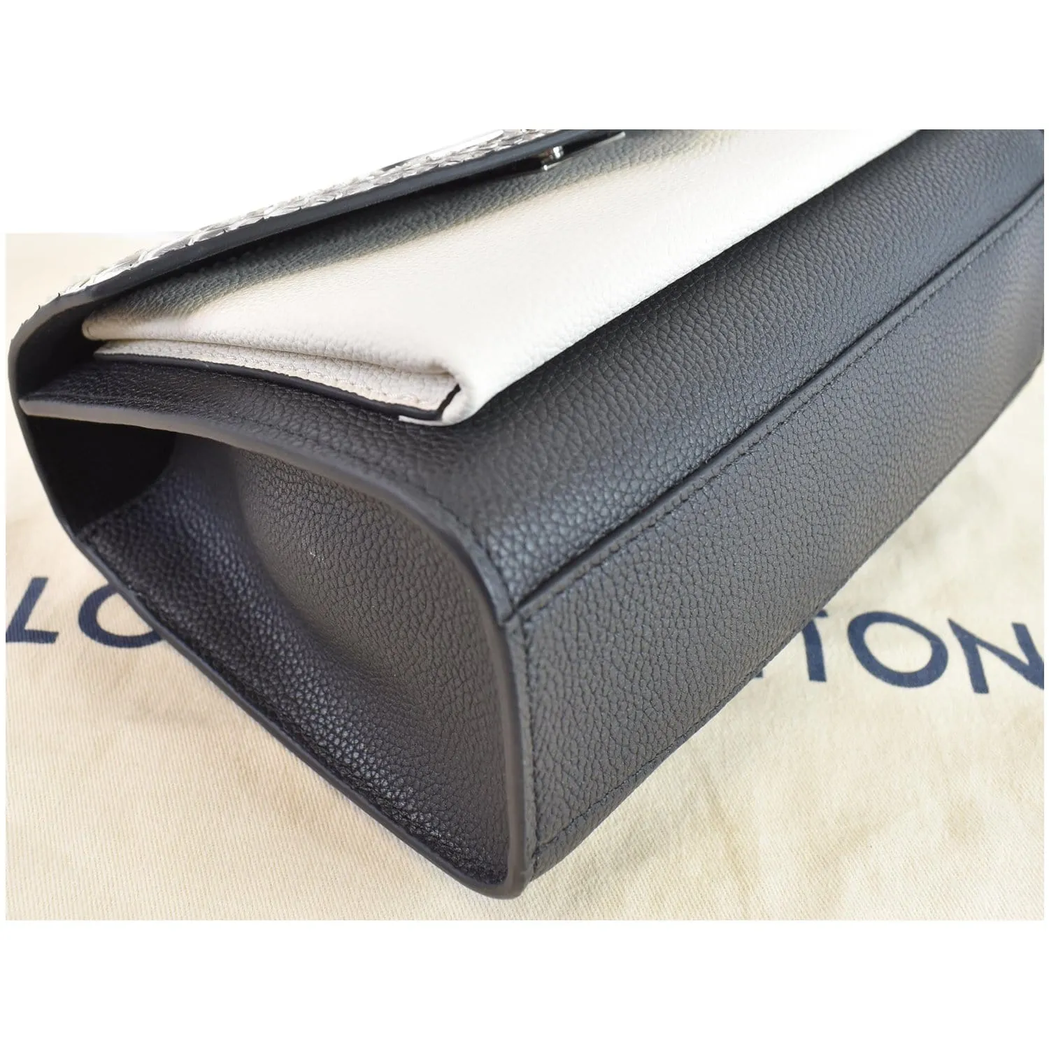 LOUIS VUITTON MyLockme BB Leather Crossbody Bag Black